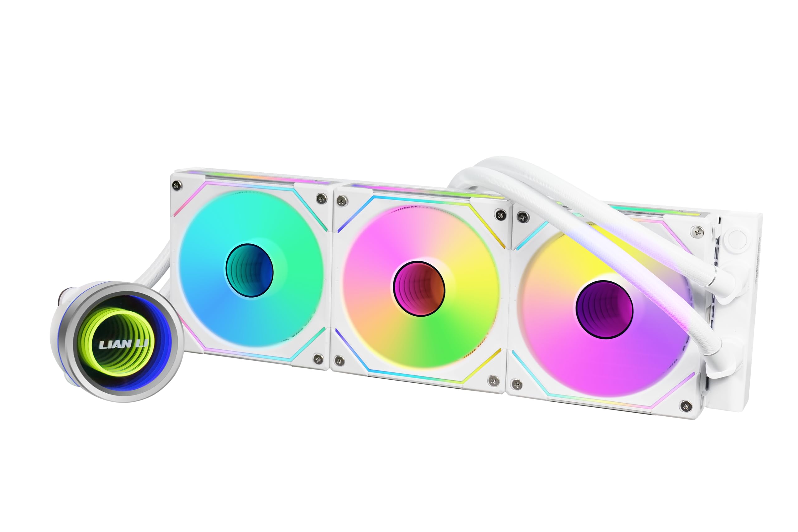 Lian Li GA II Trinity SL-INF 360mm RGB AIO Liquid CPU Cooler with Pre-Installed Daisy-Chain ARGB Fans - Compatible with Intel LGA 1700/1200/115X & AMD AM5/AM4 Sockets - Perfect for Gaming PC Builds and High-Performance Cooling (GA2T36INW.US)