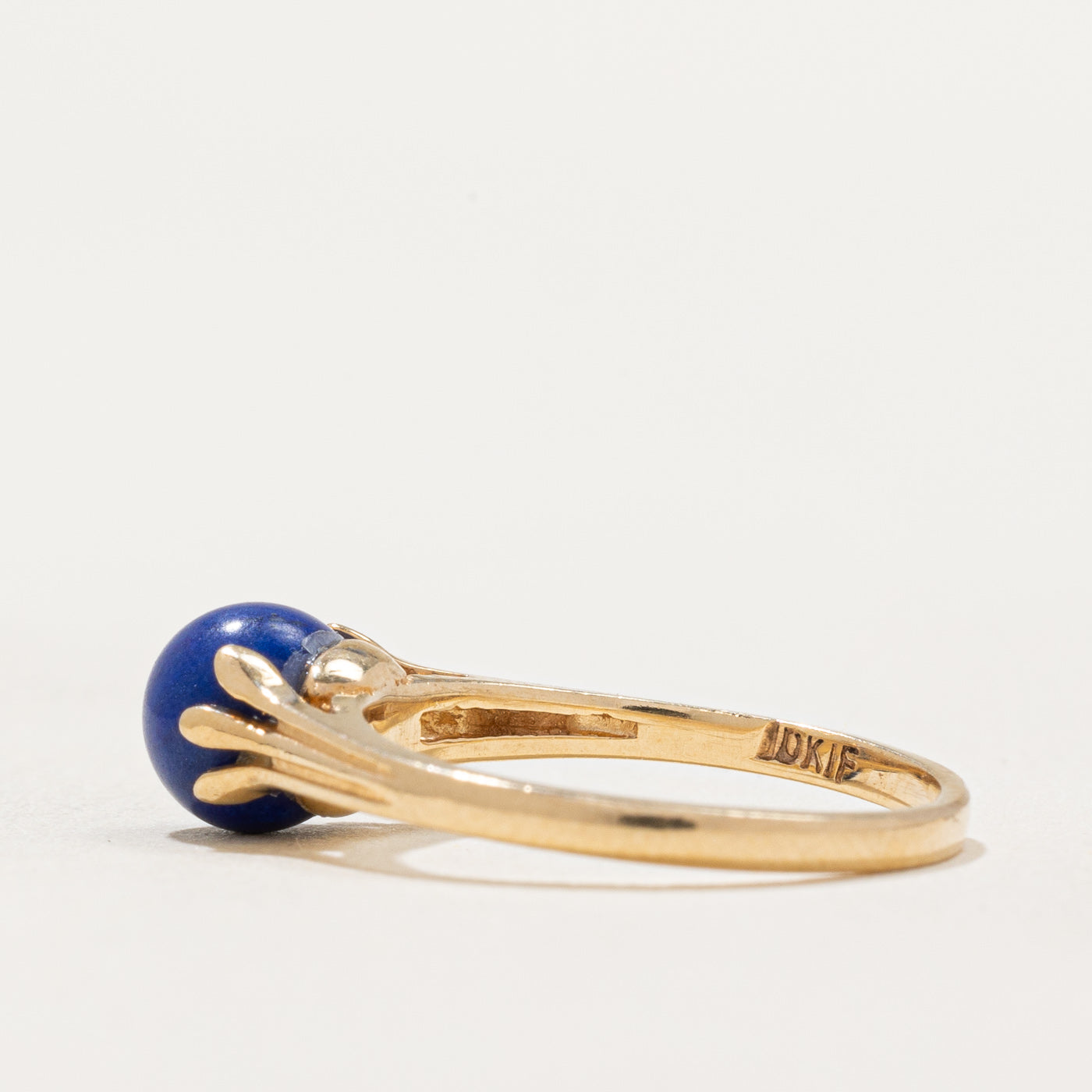 Lapis Lazuli Sphere Ring - 1.60ct Genuine Stone - Size 3.75 - Elegant Blue Gemstone Jewelry for Women - Perfect for Gifts, Parties & Spiritual Healing