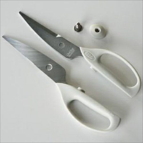 Premium Stainless Steel Kitchen Scissors - Japanese Chef Shears for Cooking, Cutting Herbs, Poultry & More - Heavy Duty Grey Kitchen Tool for Professional & Home Use