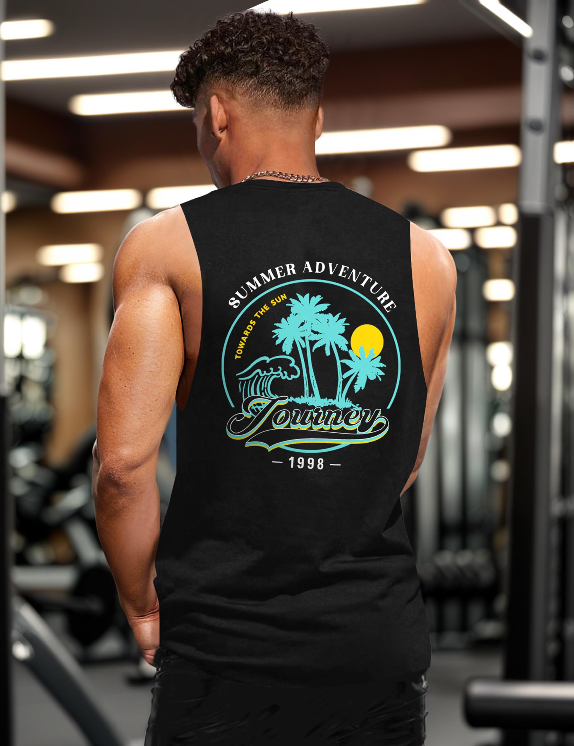 Men's Graphic Muscle Tank Tops - Sleeveless Workout Shirts for Gym, Running & Athletic Training - Breathable & Comfortable for Summer & Fitness