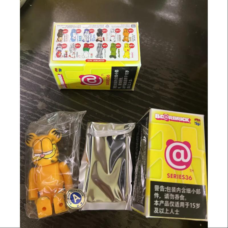 Bearbrick Series 36 CUTE Garfield 100% Collectible Figure - Perfect for Anime Fans, Home Decor & Gift Giving