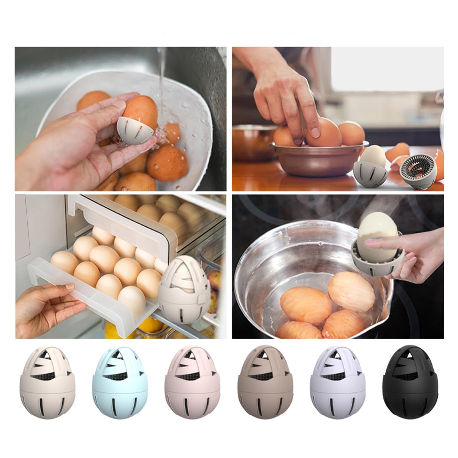 CALANDIS® Egg Scrubber - Soft Reusable Kitchen Gadget for Washing Eggs (7.3x5.5cm, Violet) | Multipurpose Egg Cleaner | Perfect for Farm Fresh Eggs, Organic Produce & Meal Prep