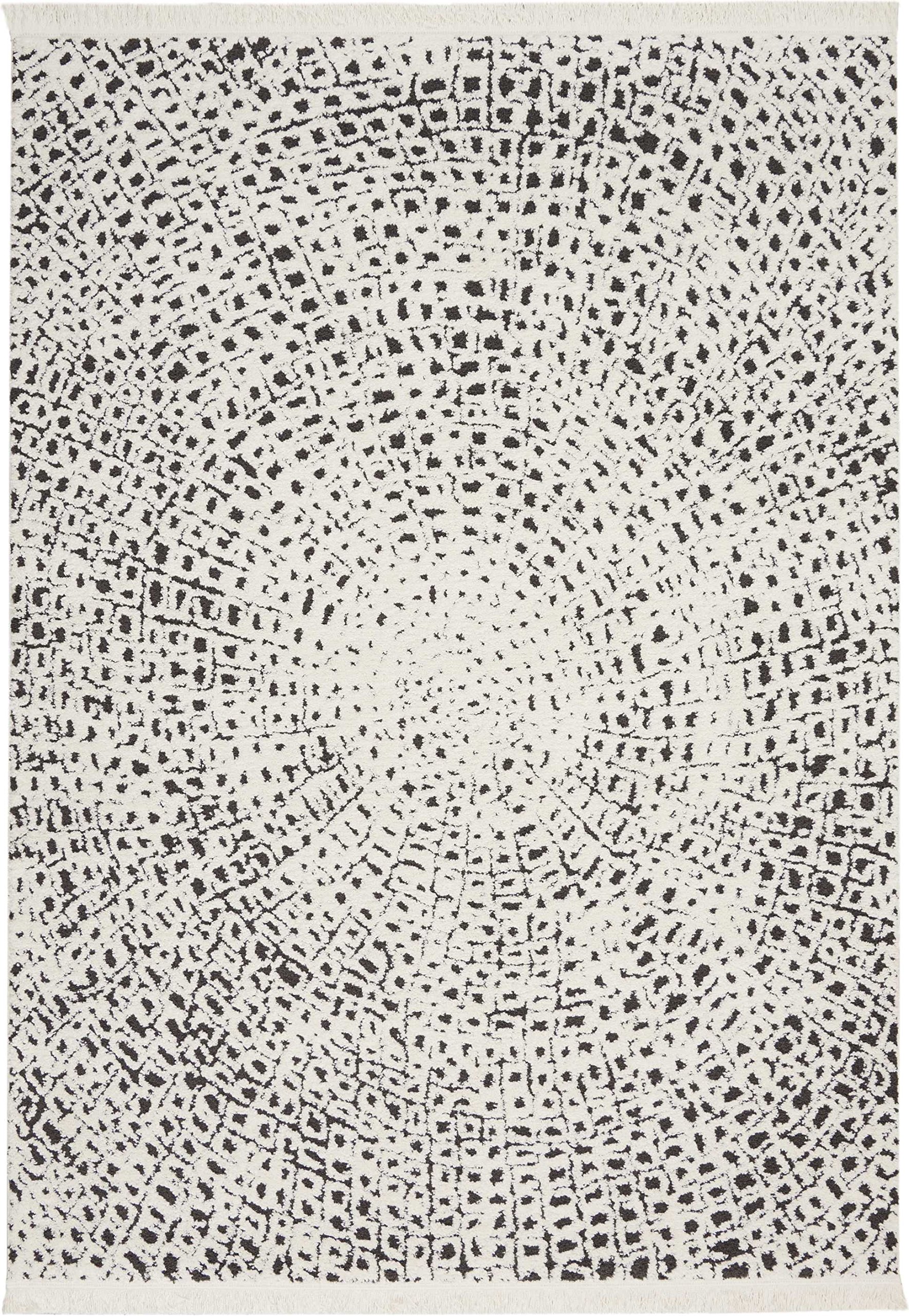 Nourison Kamala Moroccan White/Black 3'11