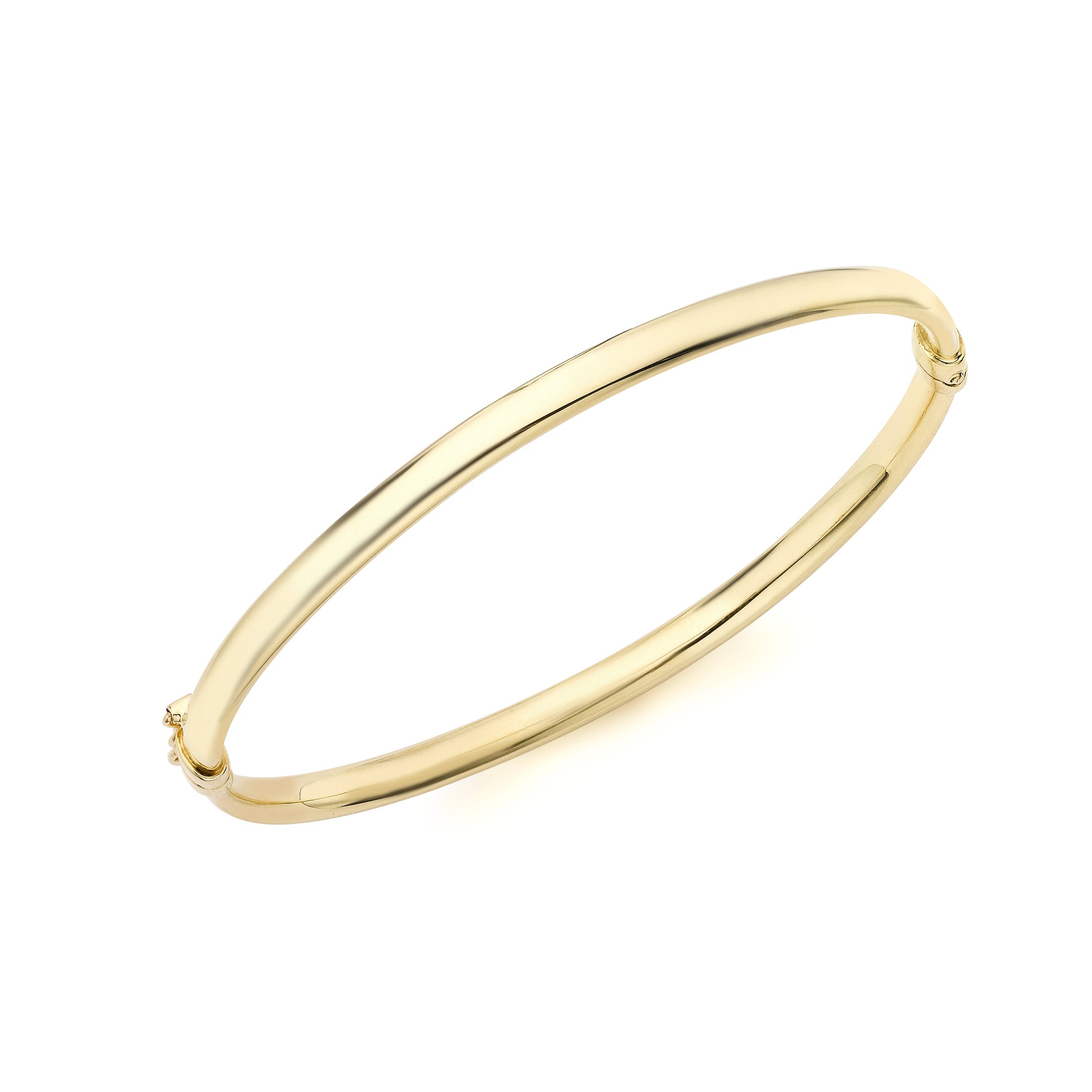 Carissima 14K Gold Women's 4mm Oval Tube Bangle Bracelet - Elegant Jewelry Gift for Birthday, Anniversary & Special Occasions