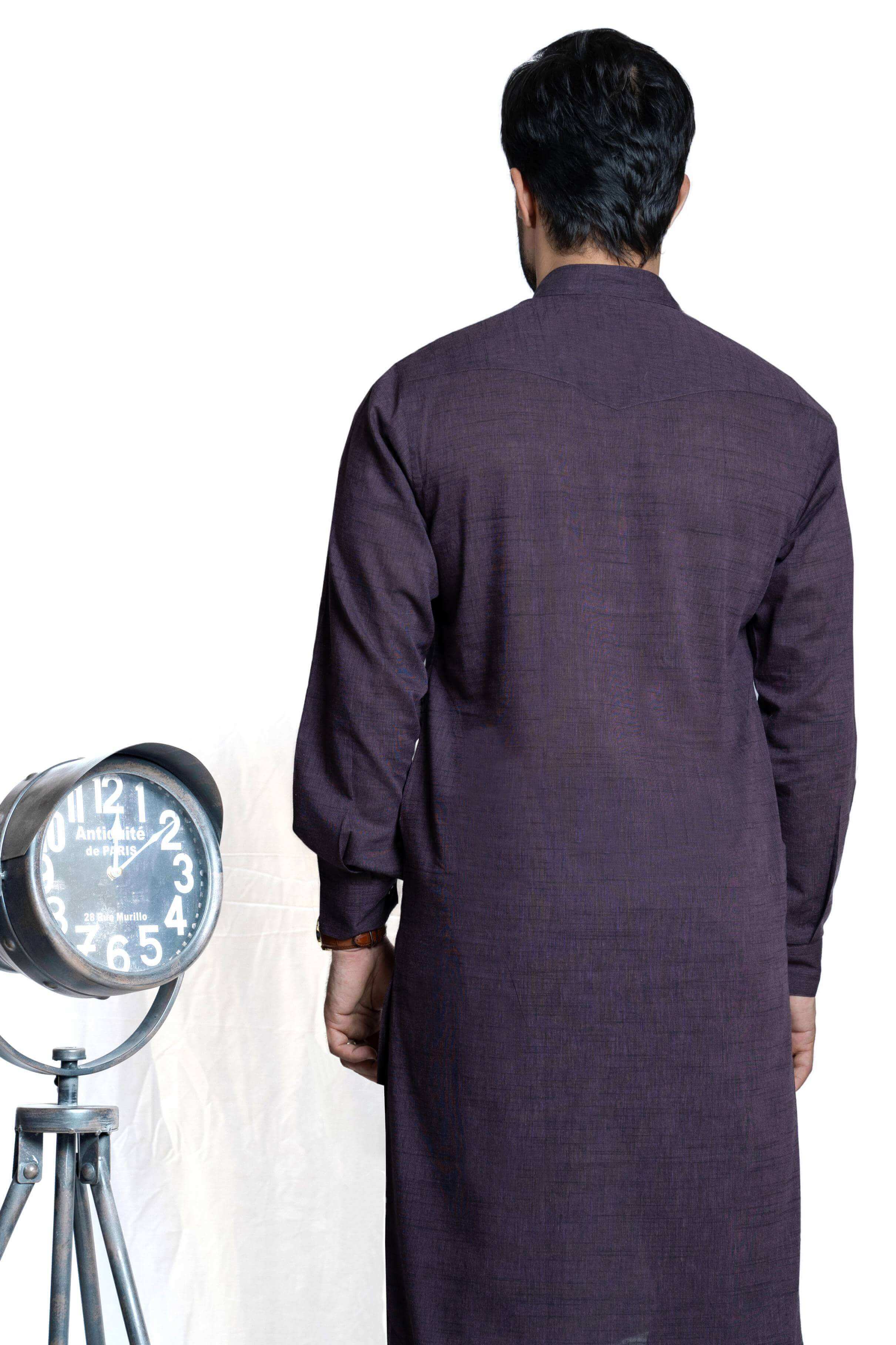 Stylish Deep Purple Cotton Kurta Pants Set for Women | Comfortable & Breathable Indian Ethnic Wear | Perfect for Festivals, Weddings & Casual Outings