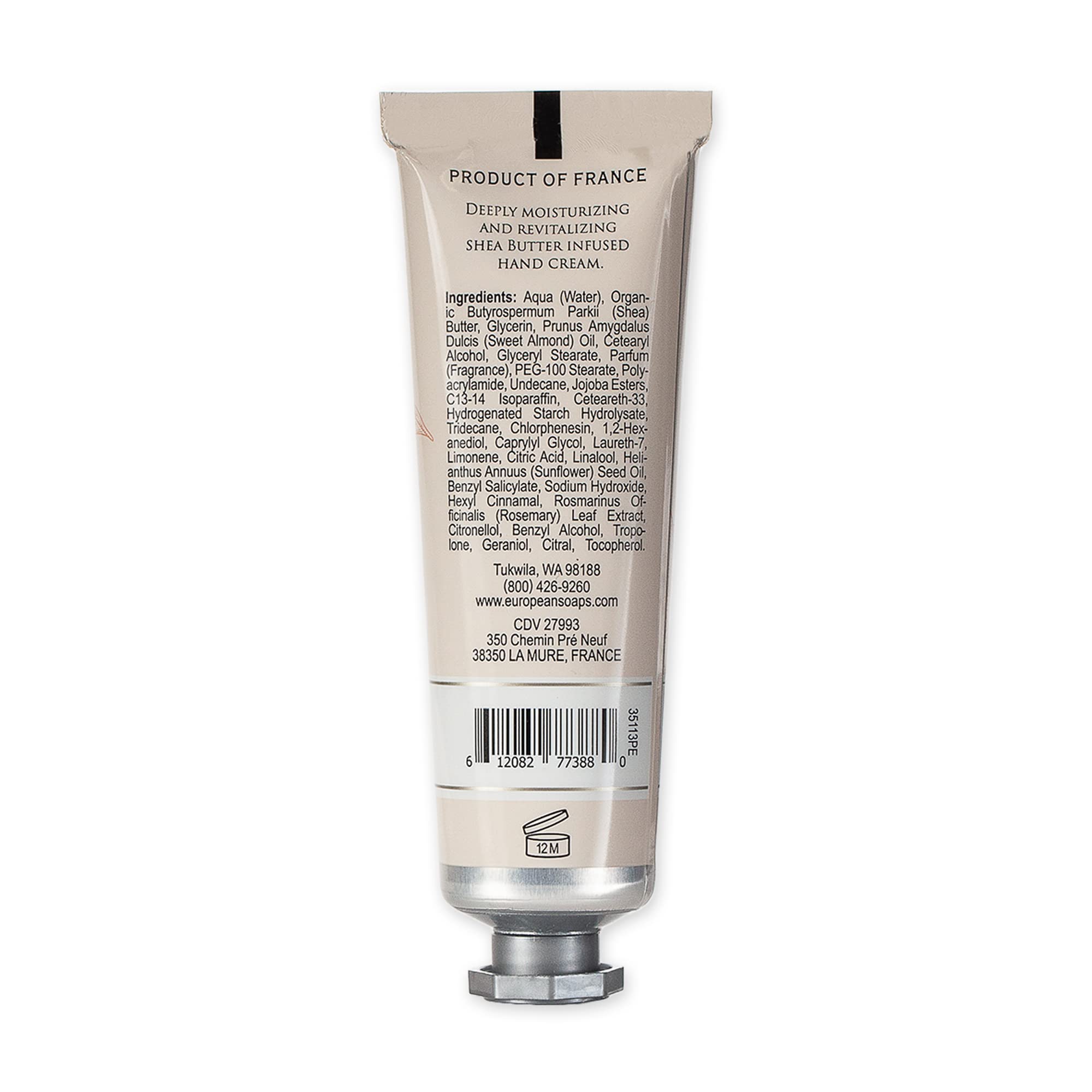 Pre de Provence Shea Butter Hand Cream - Ultra Rich & Nourishing Moisturizer for Dry Hands, 30ml, Persimmon Scent | Perfect for Winter Care, Office Use & Travel Skincare
