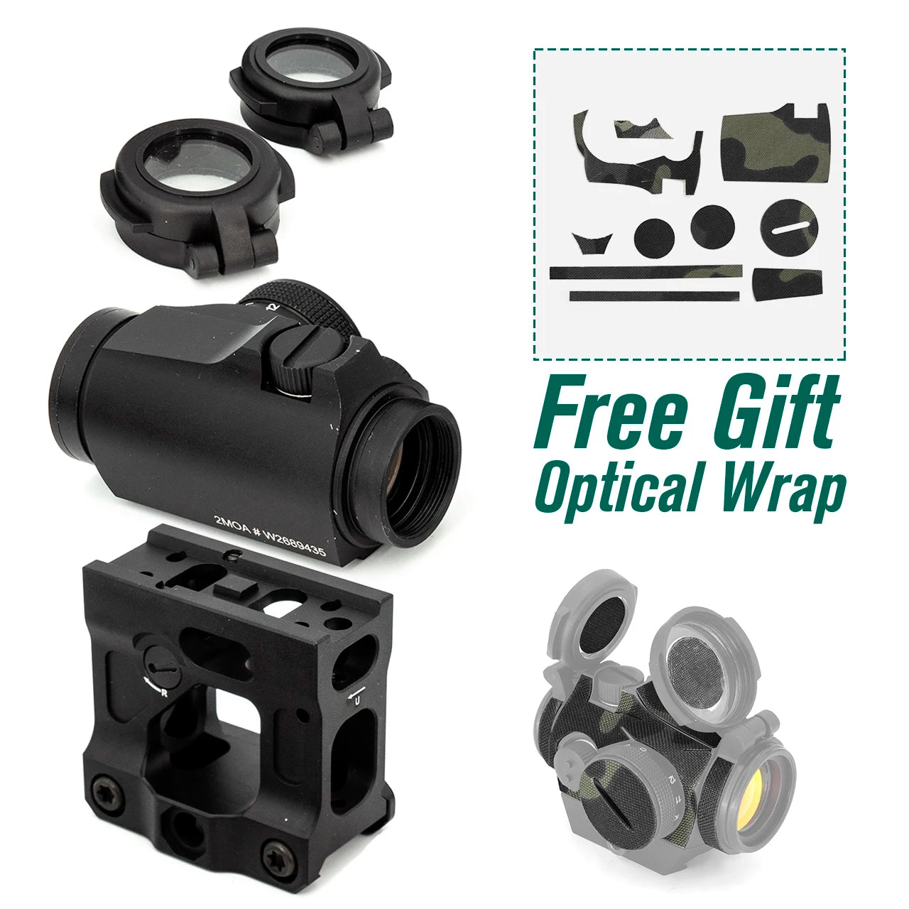 **Tactical AIM 1X22 Red Dot Reflex Sight – 2MOA Compact Rifle Scope for Hunting & Airsoft | Includes Mount | Durable & Precise for Outdoor Shooting & Tactical Use**