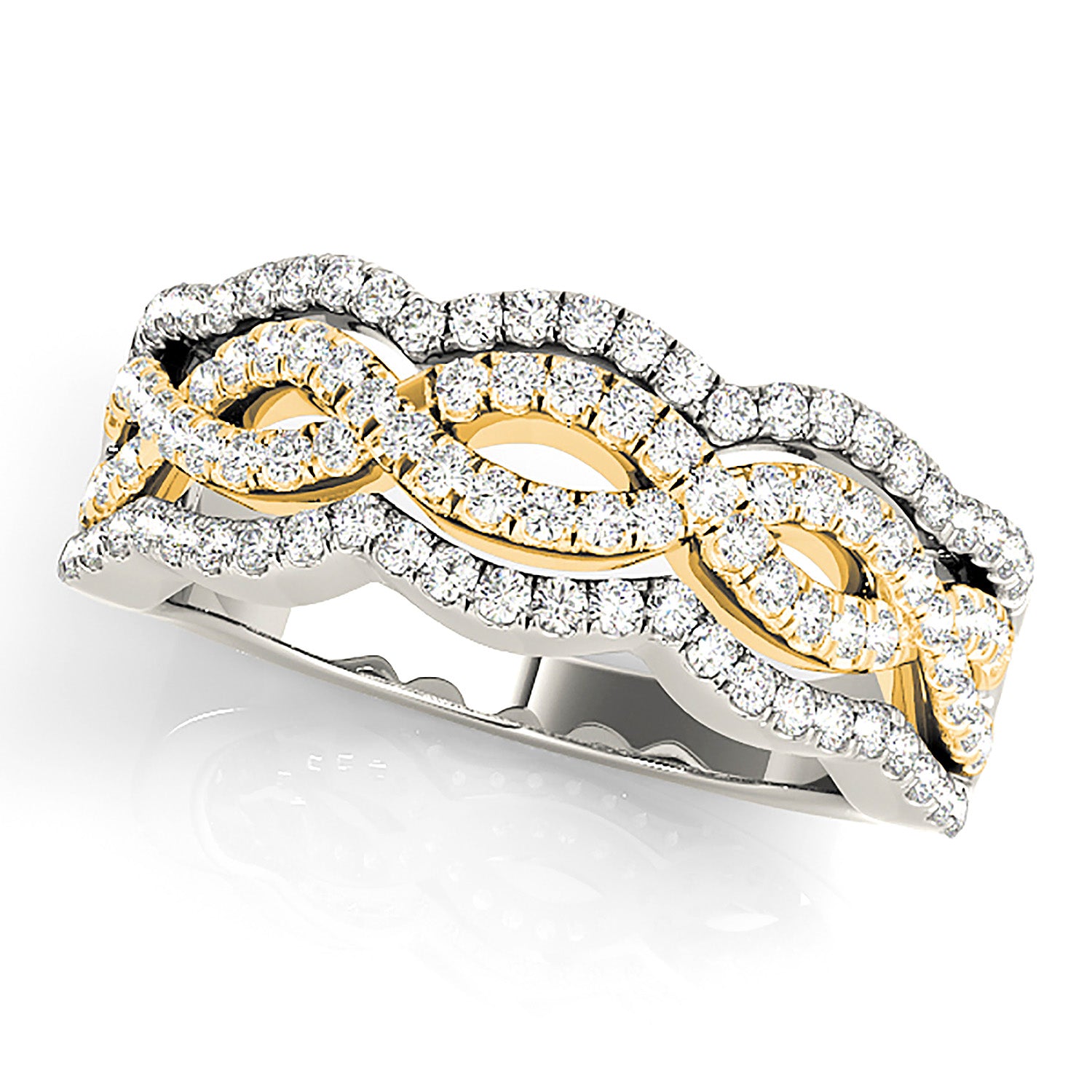 0.65 Carat Round Diamond Infinity Design Wedding Band - Elegant Anniversary Ring for Women, Perfect for Proposals, Engagements & Special Occasions