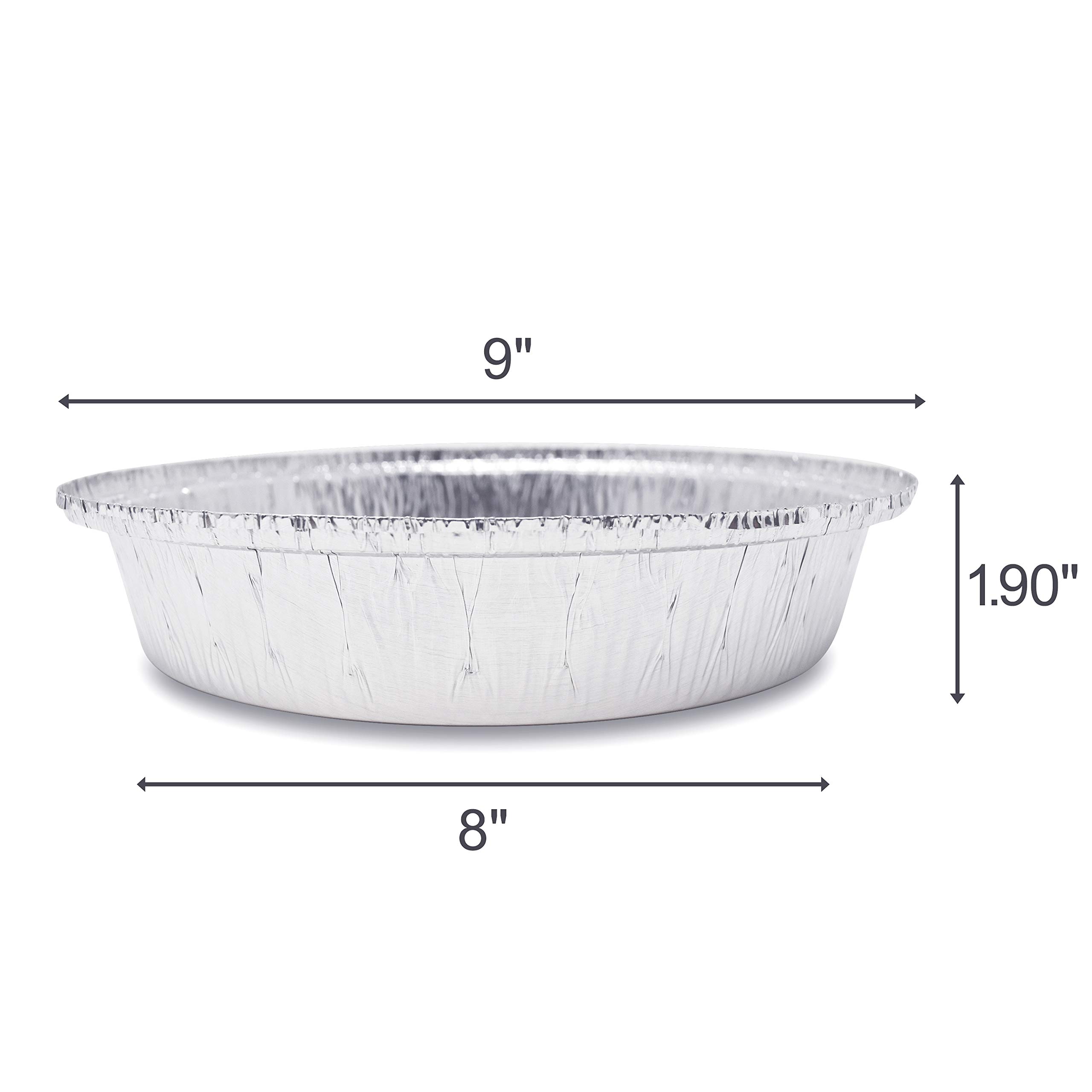 (270 Pack) Heavy Duty 9-Inch Round Disposable Aluminum Foil Pans with Clear Plastic Dome Lids - Perfect for Roasting Turkey, Baking Cakes, Meal Prep & Party Catering