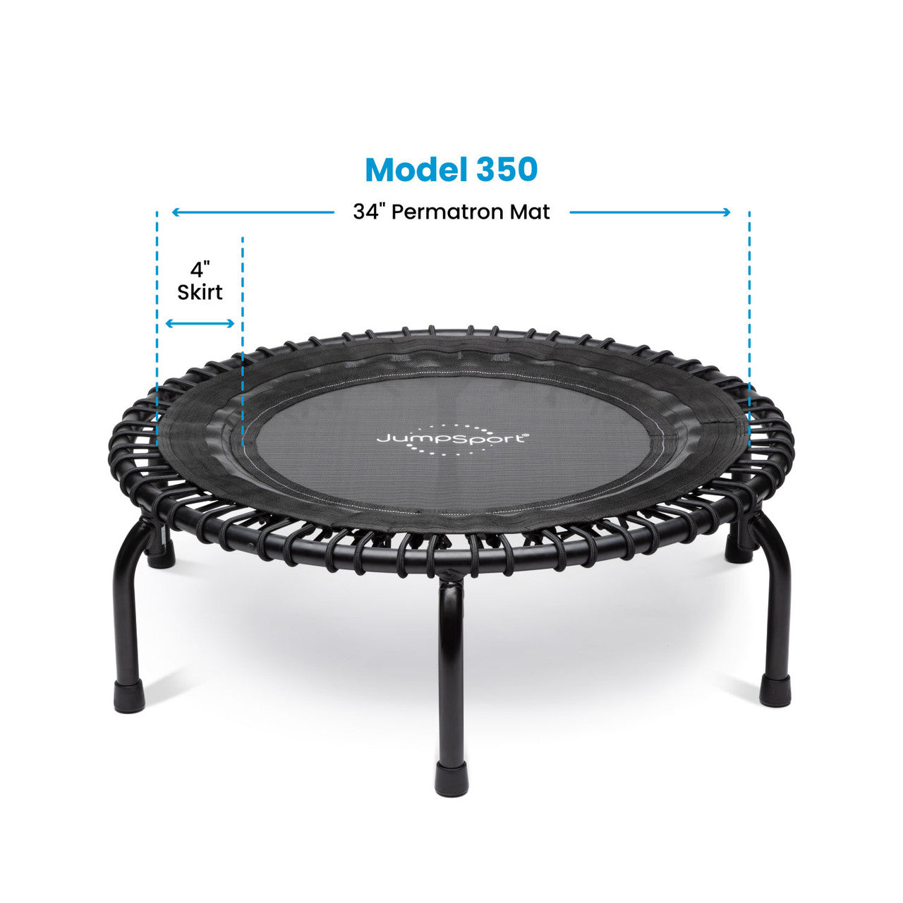 JUMPSPORT 370 Fitness Trampoline - 39 Inch Rebounder for Home Workouts, Cardio Exercise & Weight Loss | Perfect for Indoor Fitness, Kids Play & Family Fun