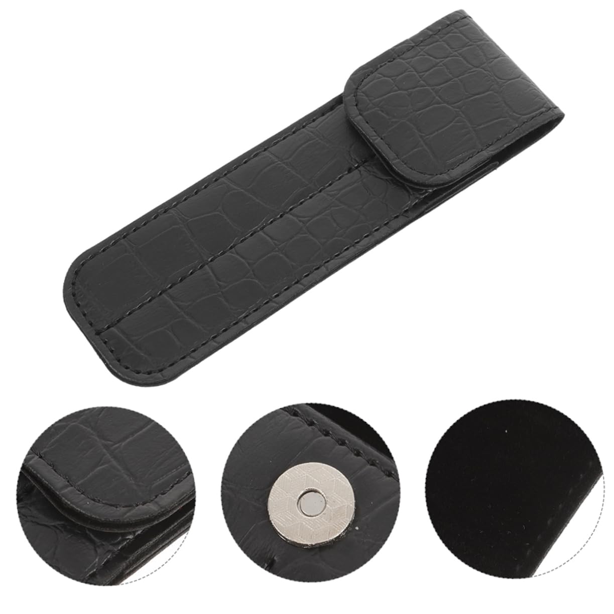 Premium 2-Pack PU Leather Eyelash Extension Tweezers Holder with Magnetic Closure - Safe Storage Pouch for Lash Artists & Beauty Professionals - Perfect for Salon, Travel, and Home Organization