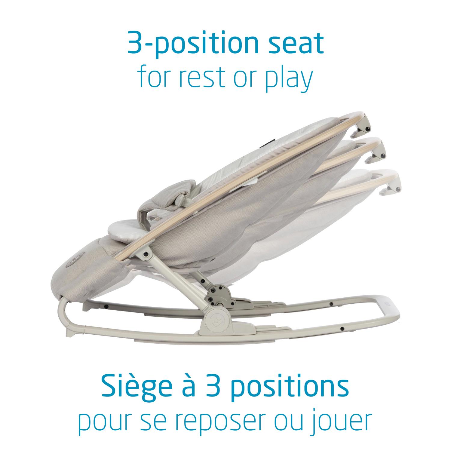 Maxi Cosi Kori Rocker - Lightweight Baby Rocker with Adjustable Recline & Machine Washable Fabric | Perfect for Nursery, Travel & Soothing Newborns