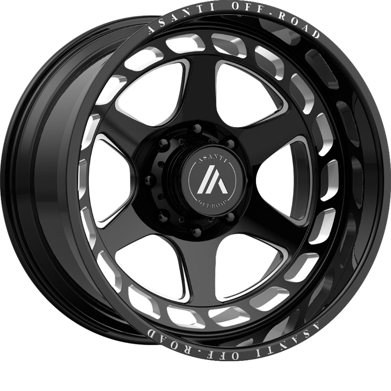 Asanti AB816 20x9 Gloss Black Milled Wheel +18mm Offset - Premium Alloy Rims for Trucks, SUVs & Off-Road Vehicles - Perfect for Custom Builds & Performance Upgrades