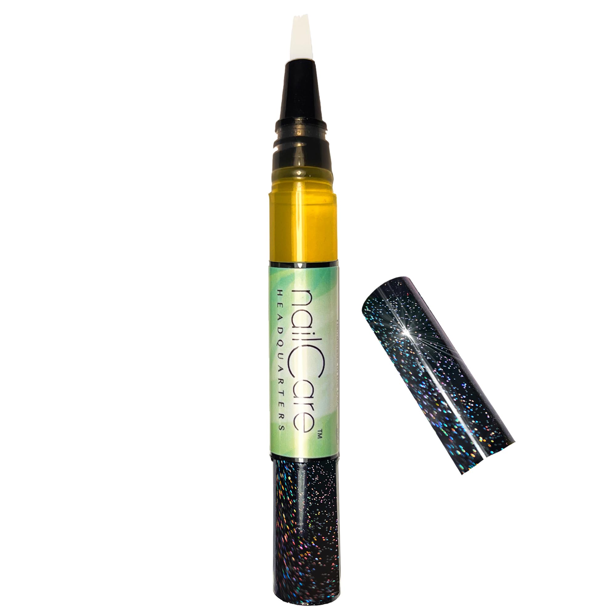 **Cuticle Oil Pen for Nails - Jojoba Nail Strengthener & Growth Treatment Serum - Repair Damaged Nails & Hangnails - Honeydew Ice Scented with Holo Glitter - Perfect for Manicures, Nail Care & At-Home Spa Treatments**