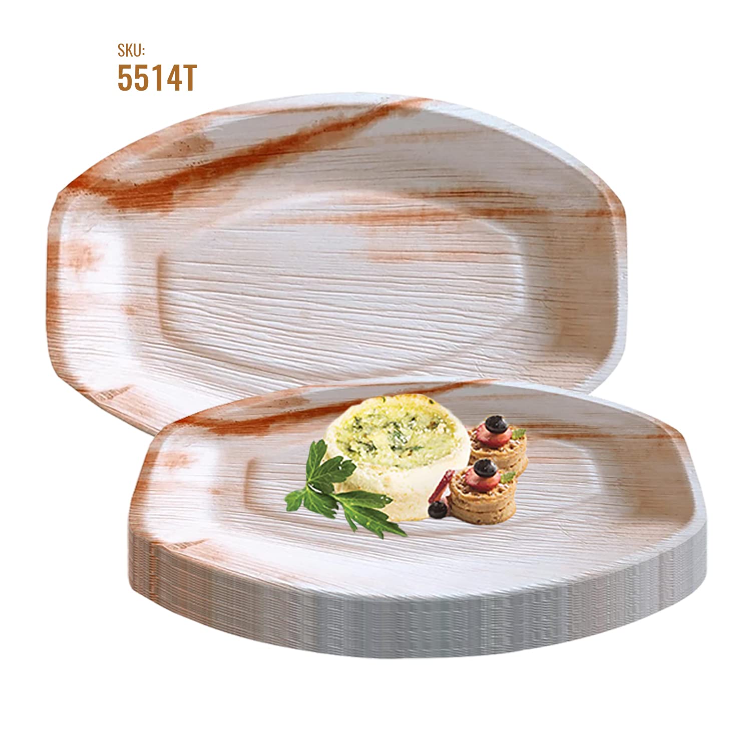 Eco-Friendly Palm Leaf Plates - 100% Biodegradable Disposable Dinnerware for Parties & Events (9