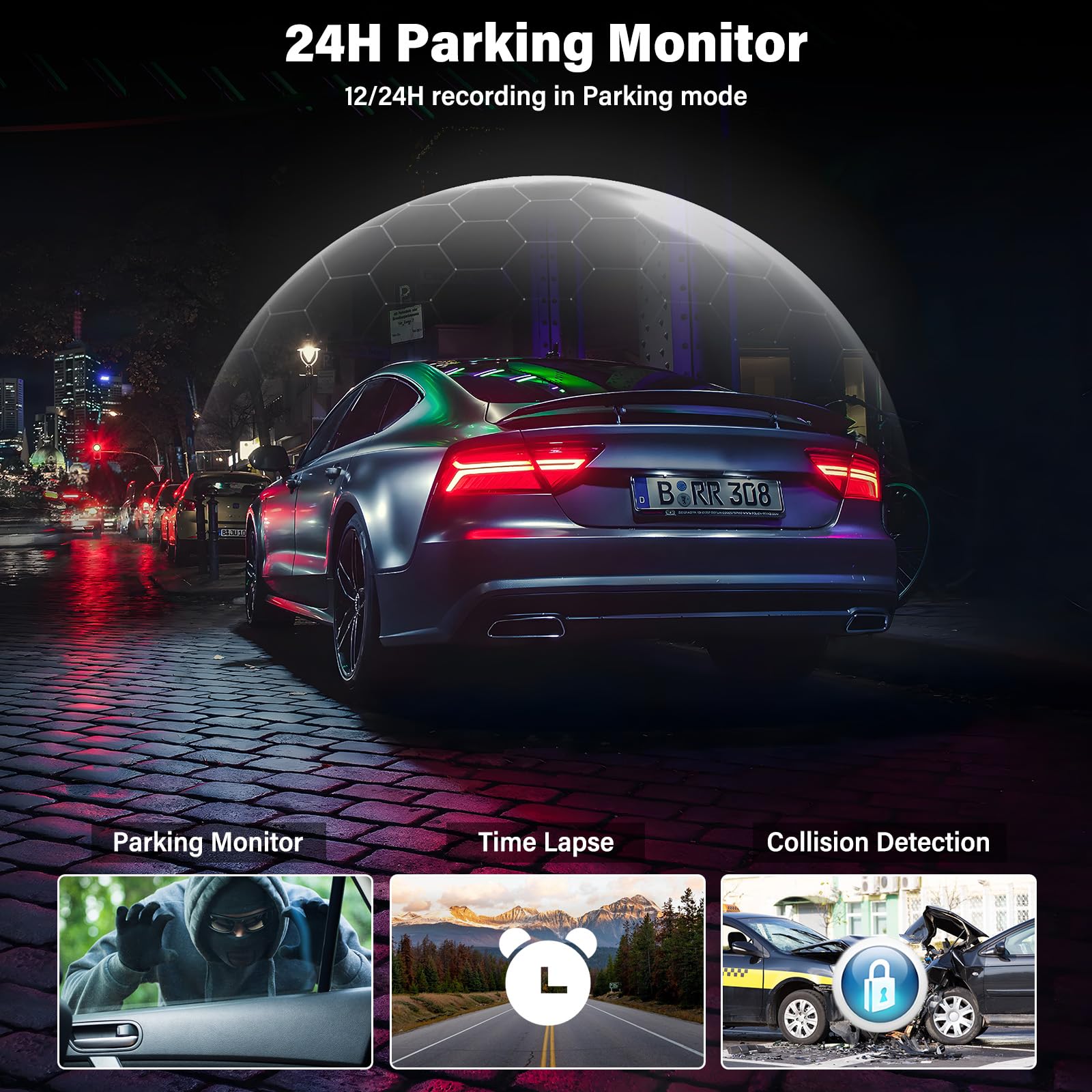 4K WiFi Mirror Dash Cam 11.26 Inch with Front and Rear View, 1080P Backup Camera for Cars & Trucks - Includes GPS, 64GB Card, Full HD Touch Screen, Night Vision, Loop Recording, G-Sensor & Parking Monitor - Perfect for Road Trips, Daily Commutes and Enhanced Vehicle Safety