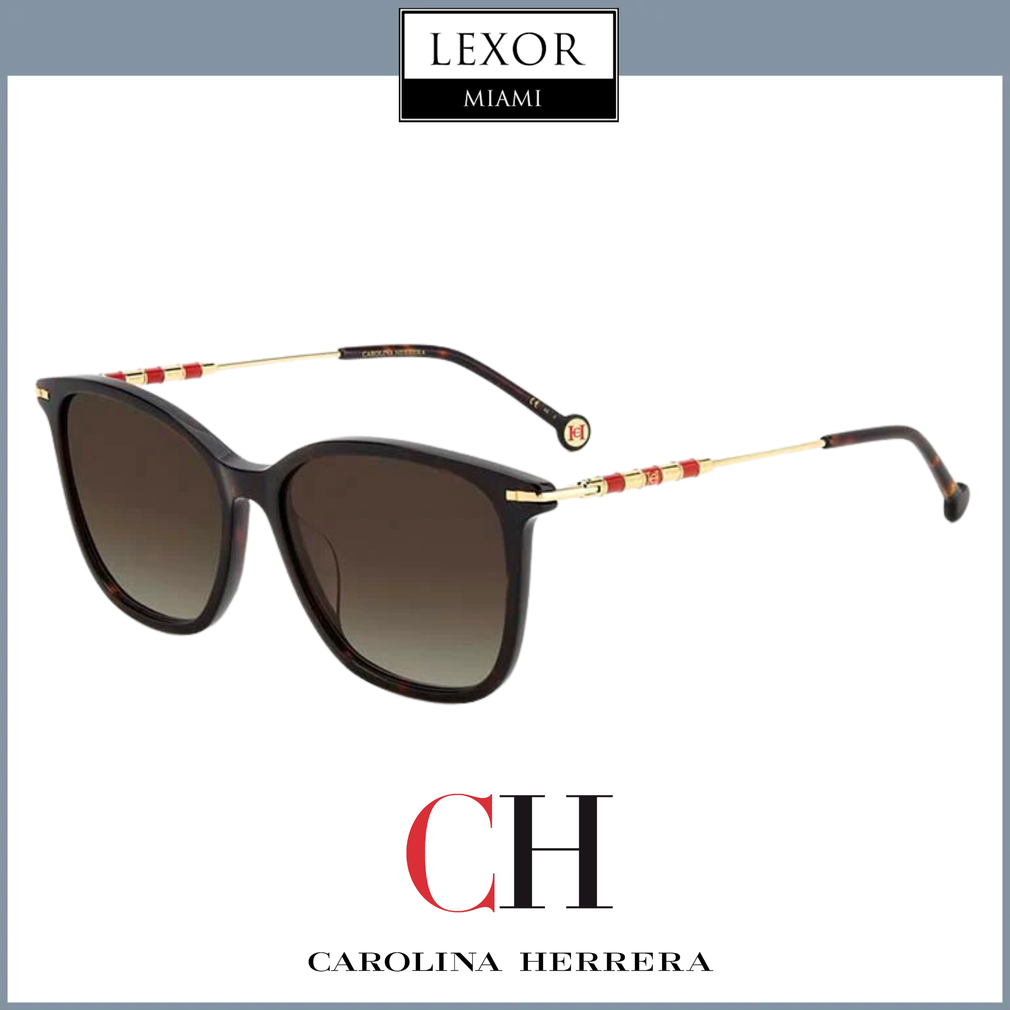Carolina Herrera HER 0100/G/S 0086 HA 56/16 Women's Designer Sunglasses - UV Protection, Fashionable & Lightweight for Outdoor Activities, Beach & Driving