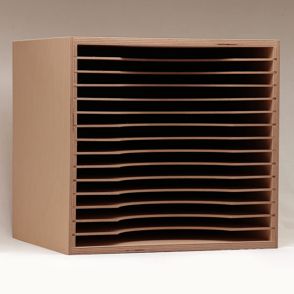 12x12 Stamp-n-Storage Paper Holder - 15 Slot Organizer for Scrapbooking & Craft Supplies | Fits IKEA Kallax Shelf | Perfect for Cardstock, Vinyl & DIY Projects