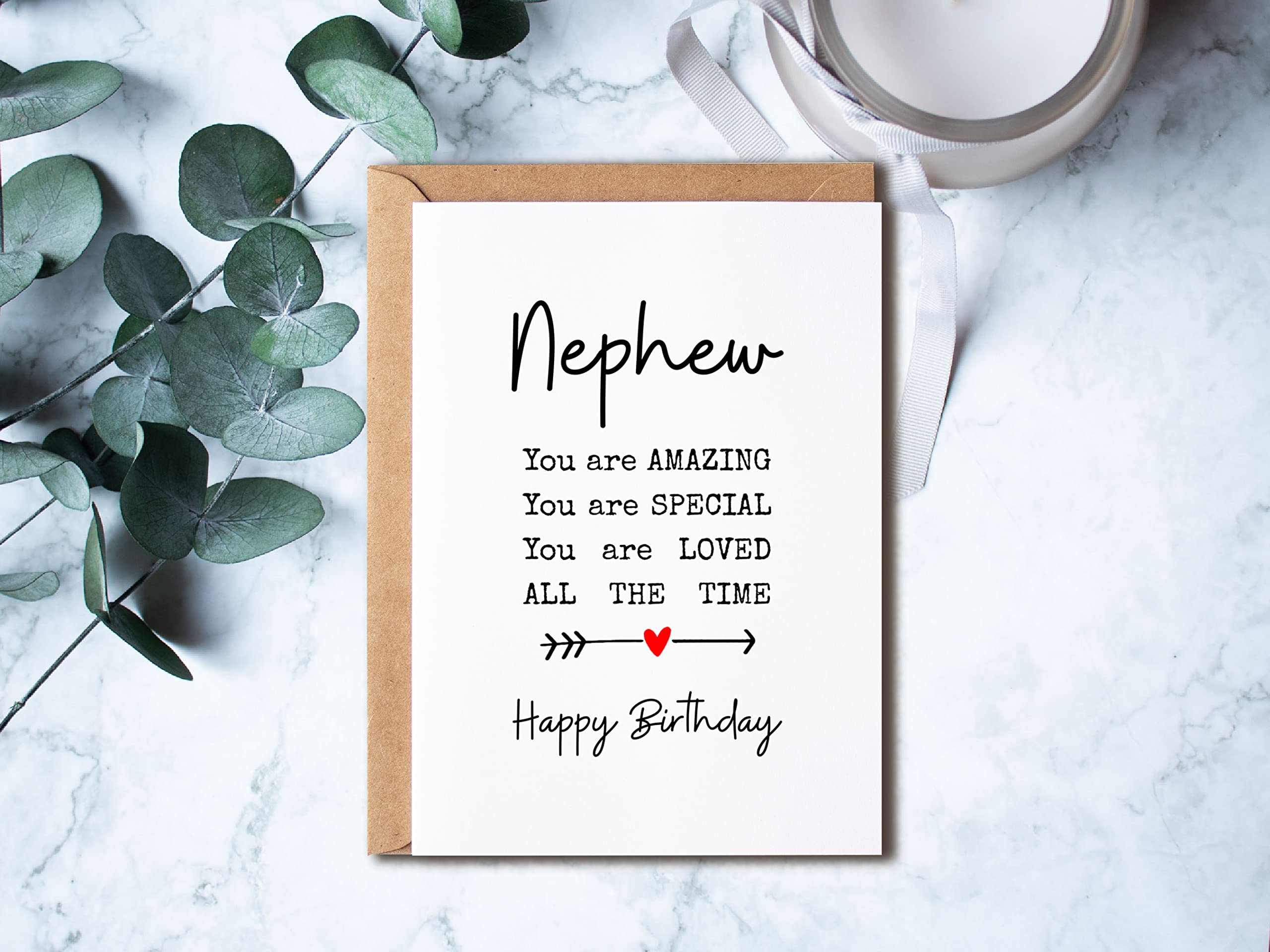 Amazing Nephew Birthday Card with Heartfelt Poem - Thoughtful Greeting Card for Nephew's Special Day - Perfect for Birthdays, Celebrations & Showing Love