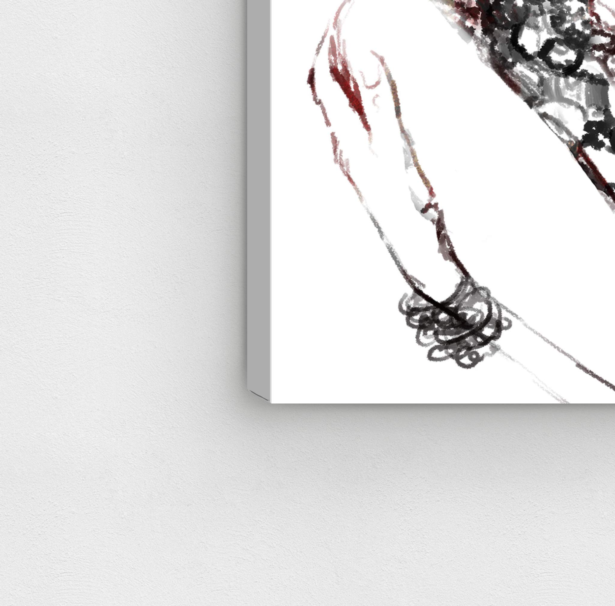 Oliver Gal Artist Co. 'New American Woman' Wall Art Canvas Print - 20x30 Inches, White & Black - Modern Home Decor for Living Room, Bedroom & Office
