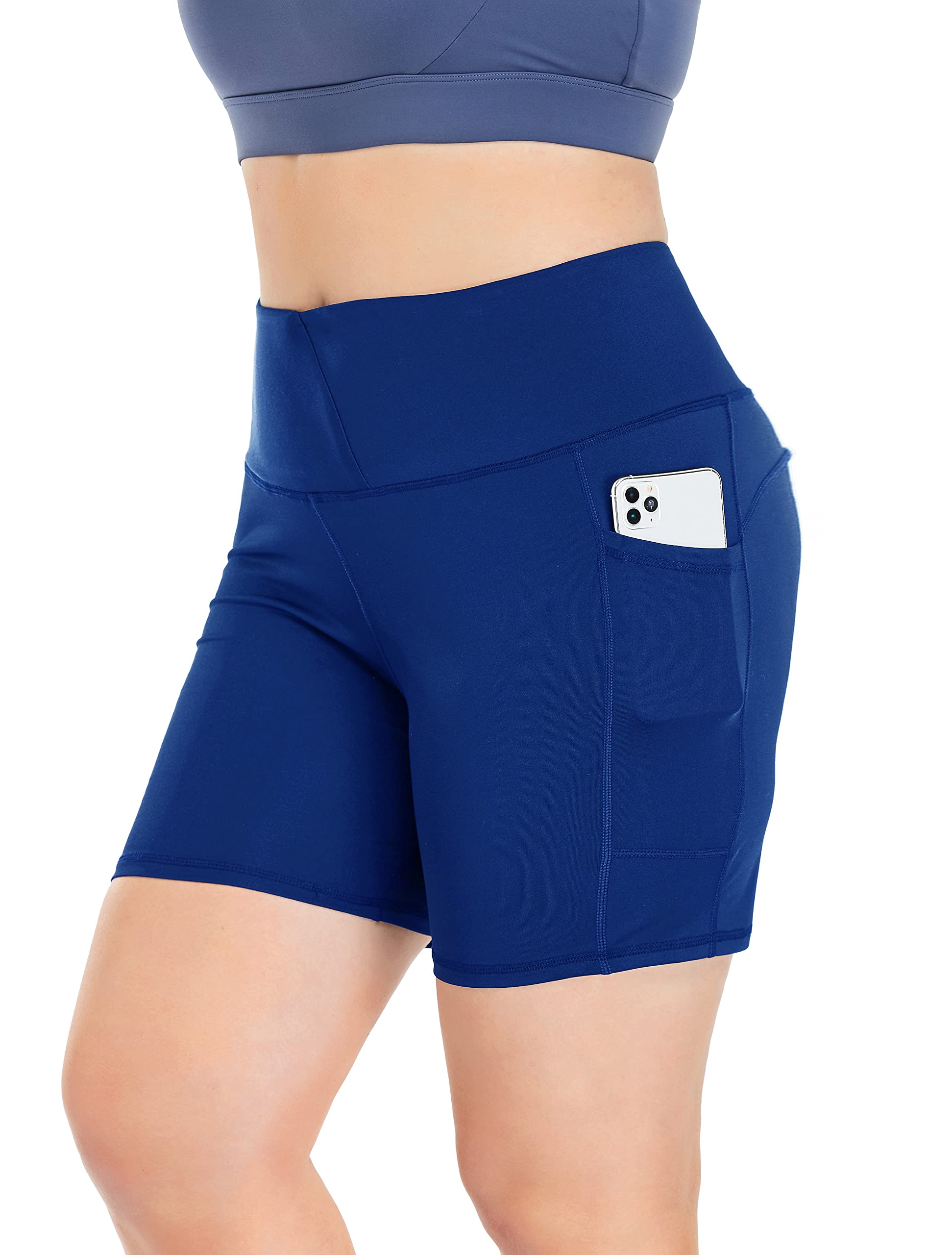 ZERDOCEAN Women's Plus Size High Waist Biker Shorts - 8