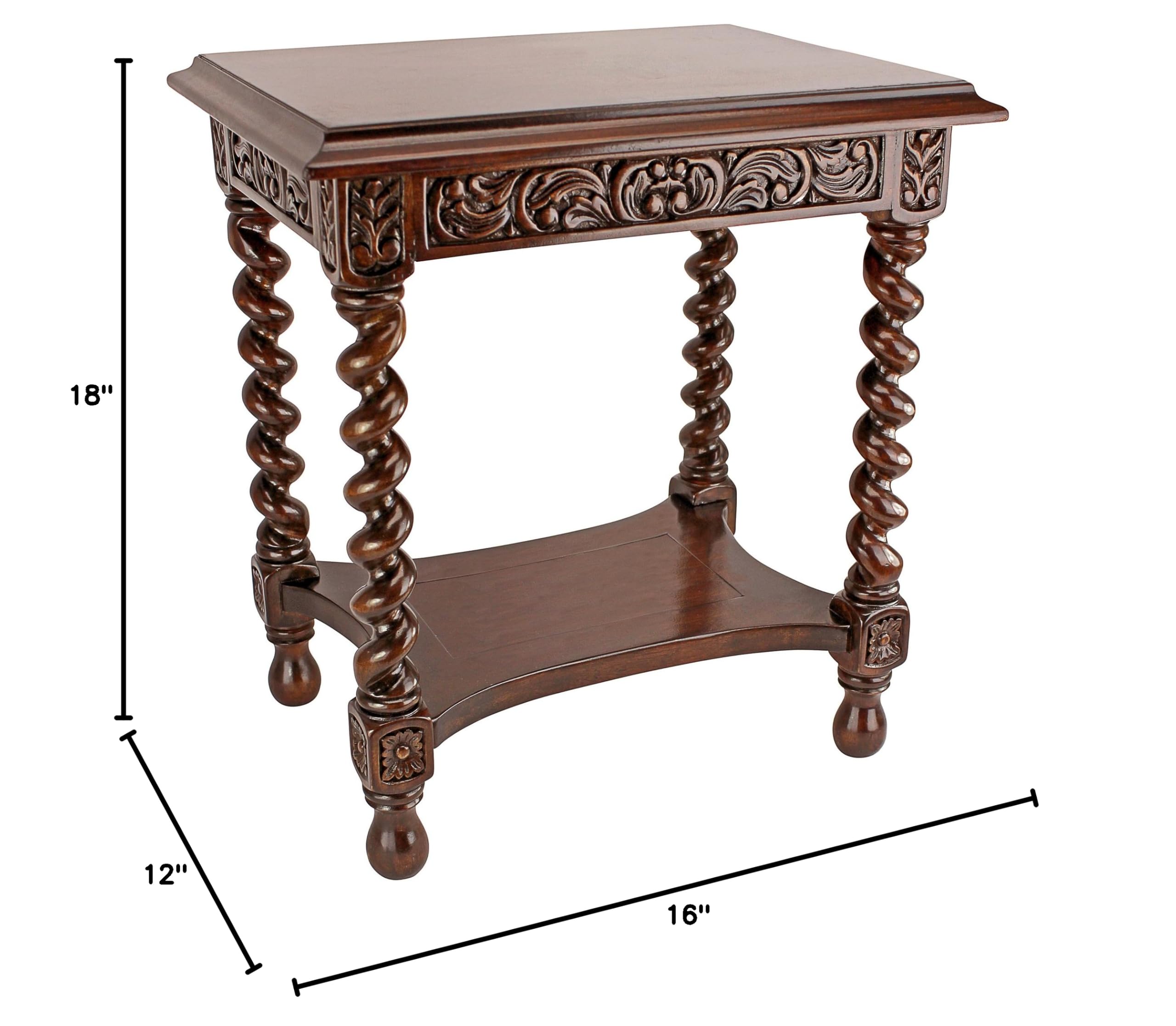 Design Toscano Camberwell Manor Medieval Petite Side Table - Gothic Style End Table for Living Room, Bedroom Decor - Perfect for Home, Office & Castle Themed Interiors
