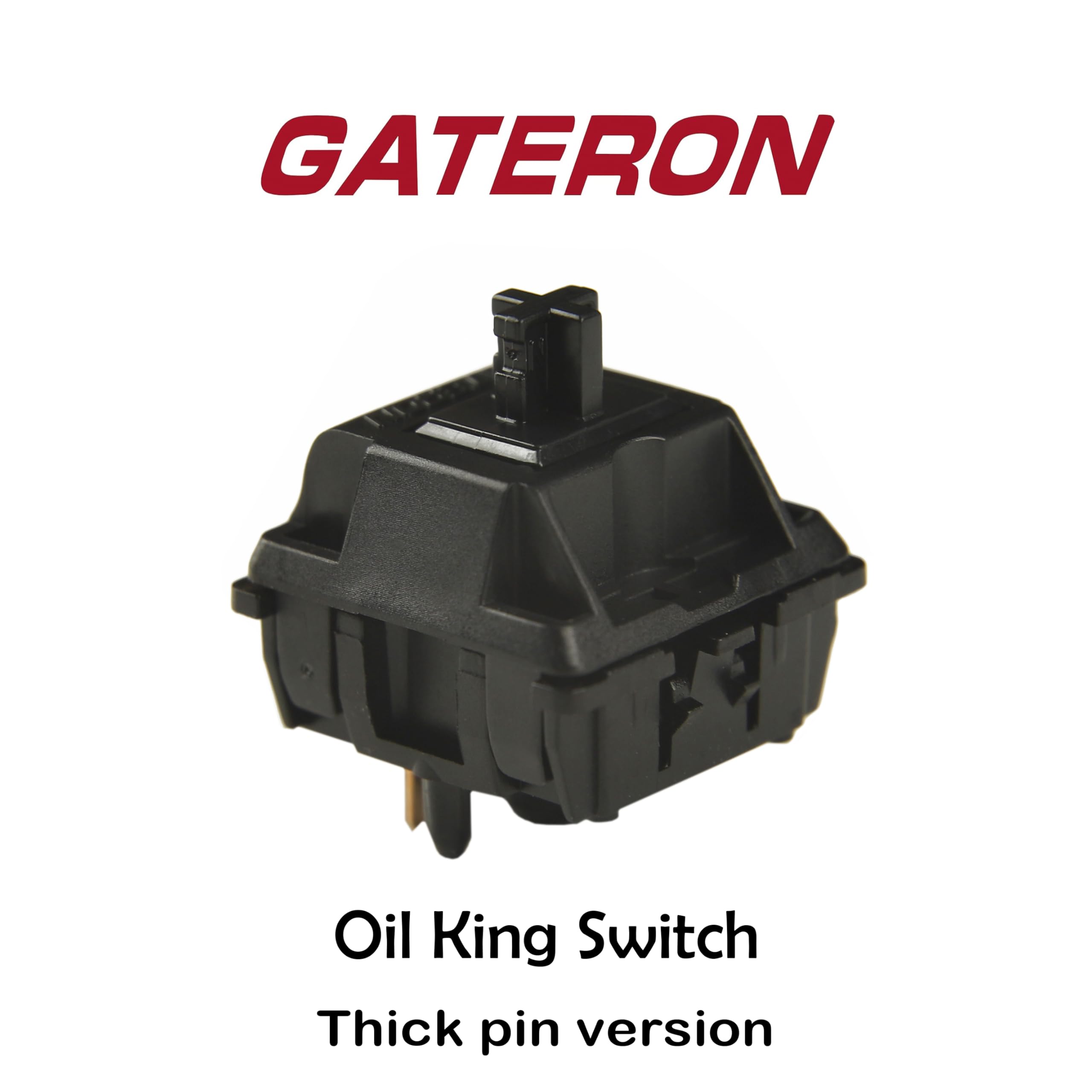 Gateron Oil King V2 Linear Switches - 55g Force, Pre-Lubricated, 5-Pin Mechanical Keyboard Switches (110 PCS) - Smooth & Silent for Gaming, Typing & Office Work