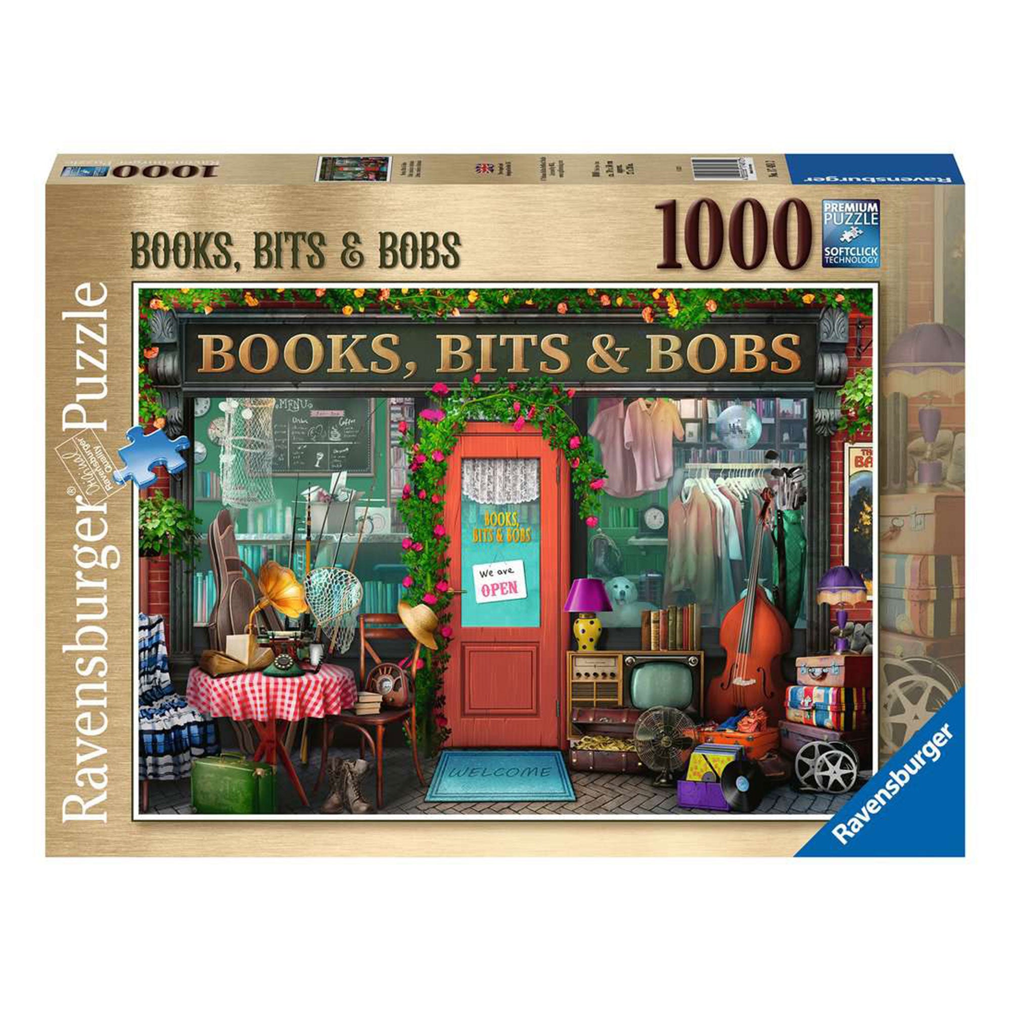 1,000 Piece Jigsaw Puzzle - Books, Bits & Bobs - Perfect for Family Game Night, Relaxation & Home Decor