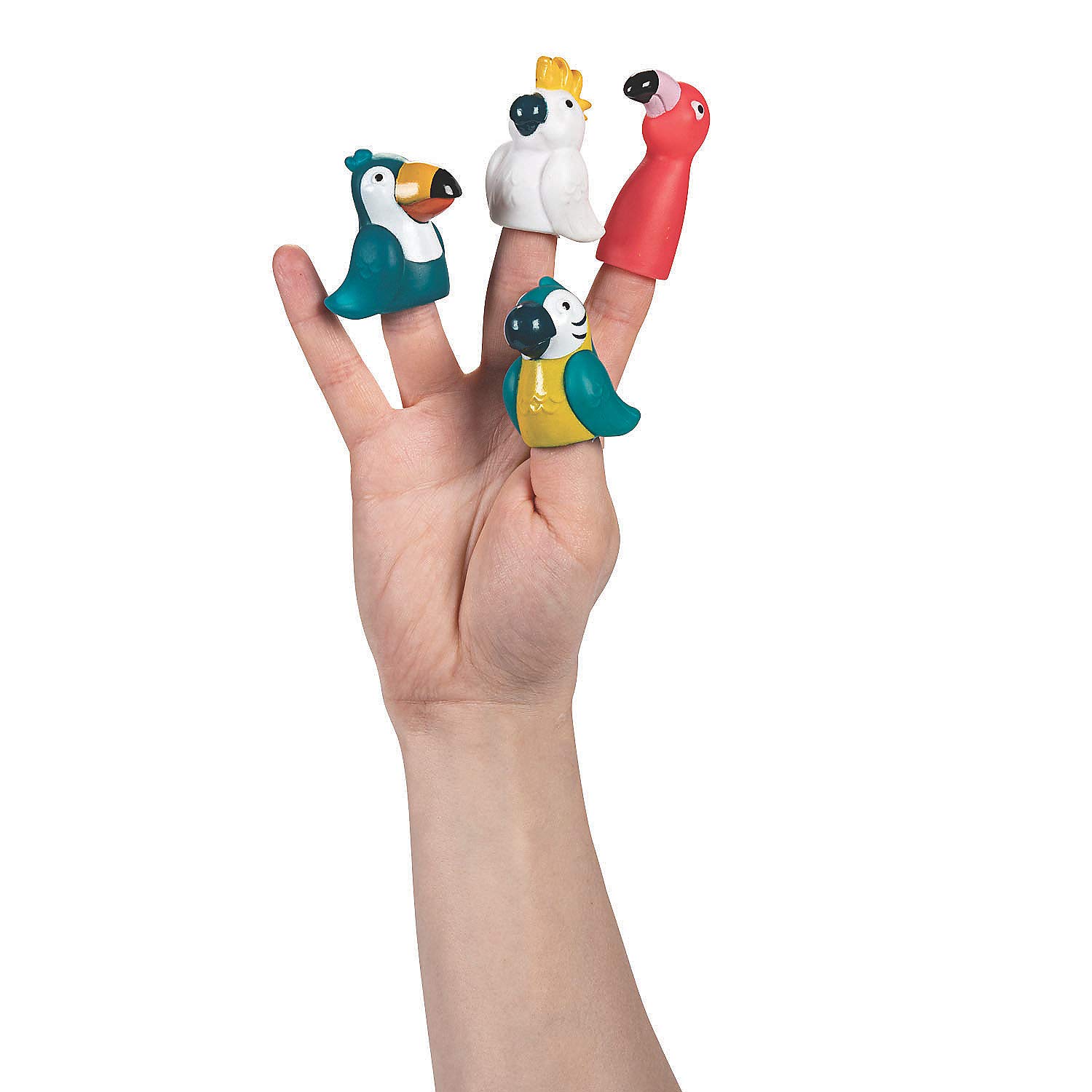 Fun Express Pretty Birds Finger Puppets - 12 Piece Set for Kids Interactive Play, Storytelling & Early Learning - Perfect for Classroom, Birthday Parties & Preschool Activities