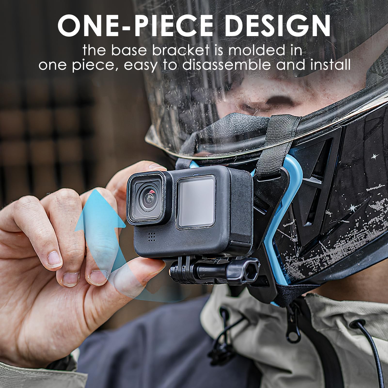 Hero 9/8/7/6 Motorcycle Helmet Chin Mount - Insta360 Camcorder Bracket for Action Shots
