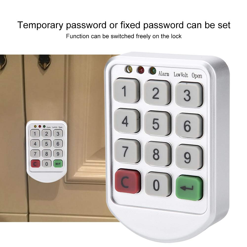 Wendry Digital Electronic Cabinet Lock Set - ABS Plastic Keypad with Intelligent Password Code for Lockers, Office Cabinets & Storage | Secure Home, Office & School Use