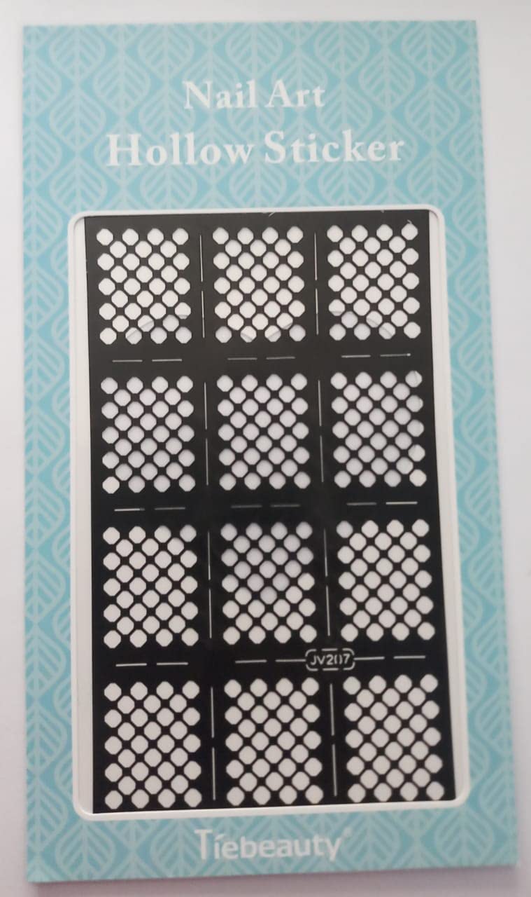 Hollow Nail Art Stickers Pack of 3 - JV-207, JV-209, JV-213 | DIY Nail Decals for Gel & Acrylic Nails | Perfect for Parties, Weddings & Special Occasions