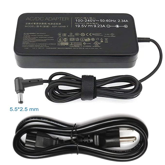 Original Title: New Slim 19.5V 9.23A 180W Laptop Charger for Asus ROG G750JM G751JM G750JS G75 G75VW G75VX GL502VT G750JW G750JM G750JX G751JL G751JM G752VL ADP-180MB F G-Series Gaming Laptop  Optimized Title: ASUS ROG G-Series 180W Laptop Charger - 19.5V 9.23A Slim Power Adapter for G750JM/G751JM/G750JS/G75VW/G75VX/GL502VT/G750JW/G750JX/G751JL/G752VL & More - Perfect for Gaming & High-Performance Laptops