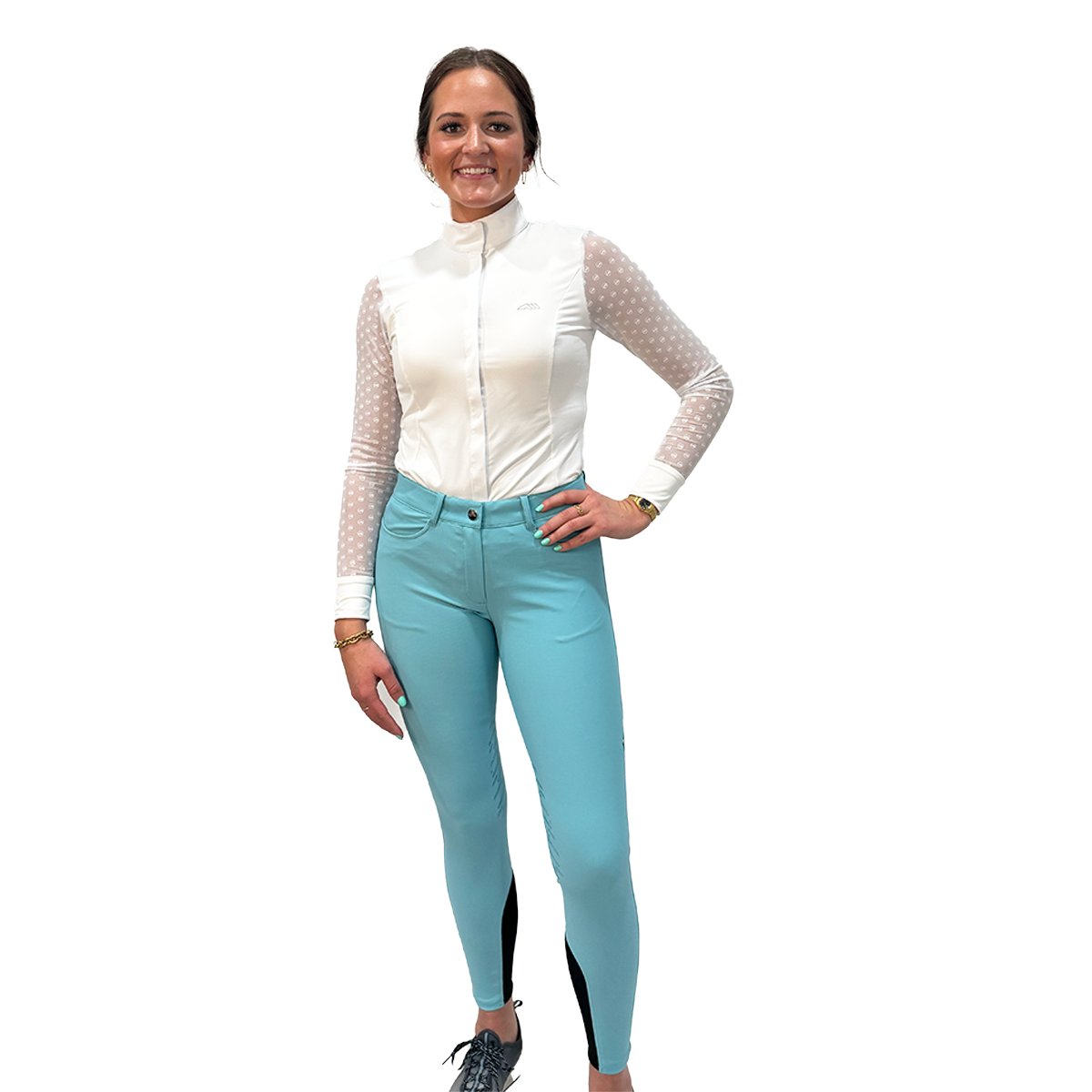 Equiline Women's CorneK Knee Grip Breeches - Equestrian Riding Pants for Horseback Riding & Dressage - Comfortable & Durable for Training & Competition