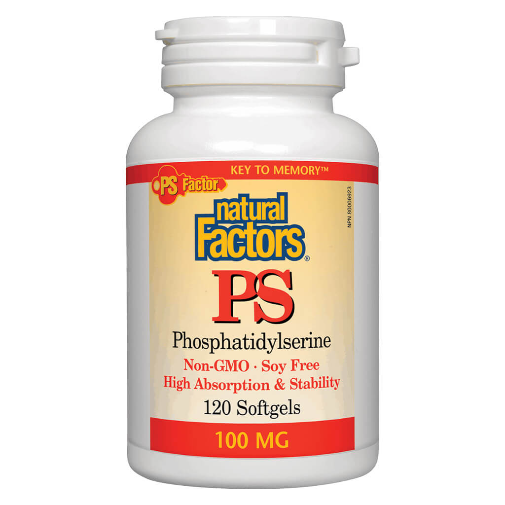 100mg Phosphatidylserine (PS) Supplement for Memory, Focus & Stress Relief - Brain Health Support for Adults & Students