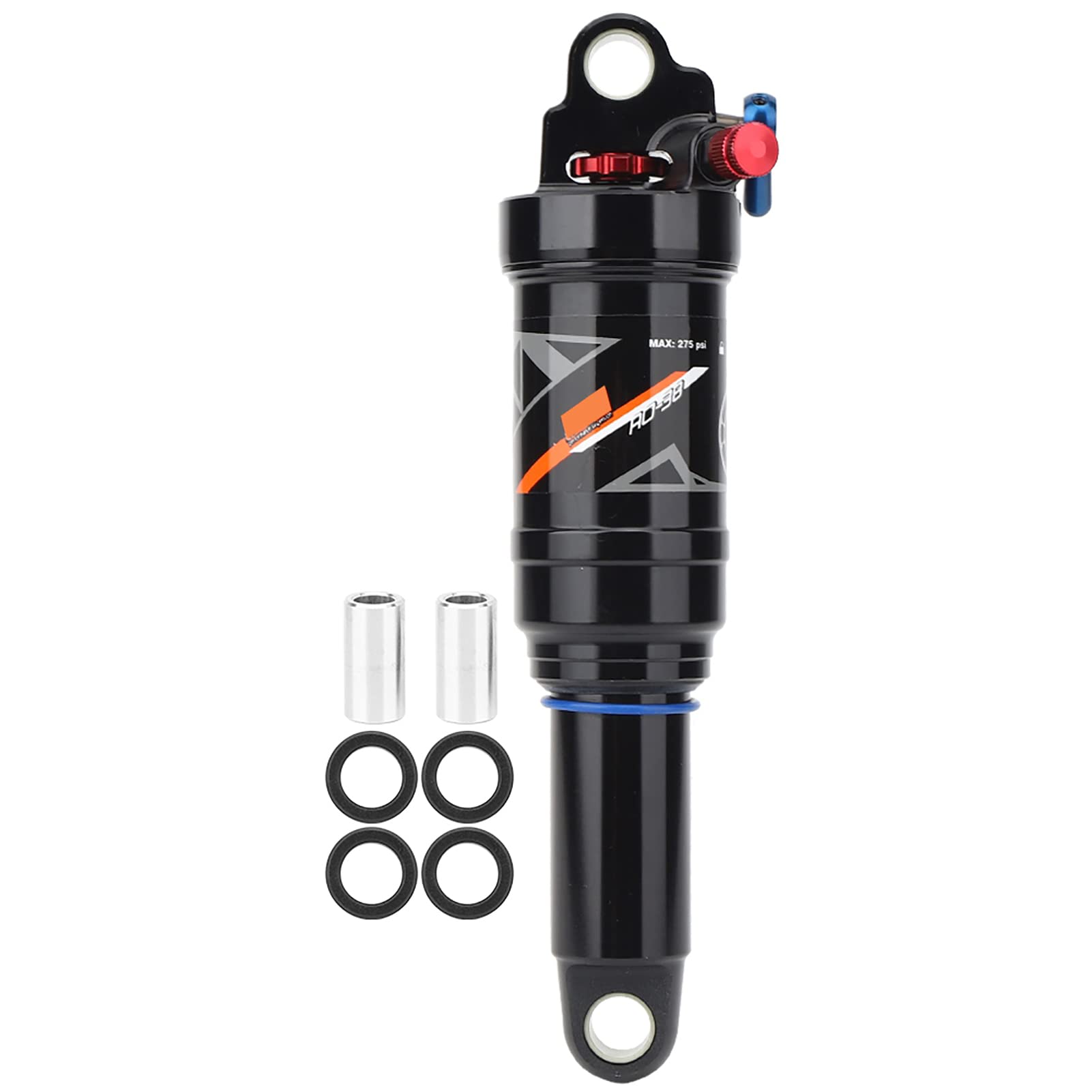 Mountain Bike Rear Shock Absorber - 190mm Air Pressure Spring Suspension for MTB, Soft Tail Frame Shock Struts, Durable Bike Accessories | Perfect for Trail Riding, Downhill & Off-Road Cycling