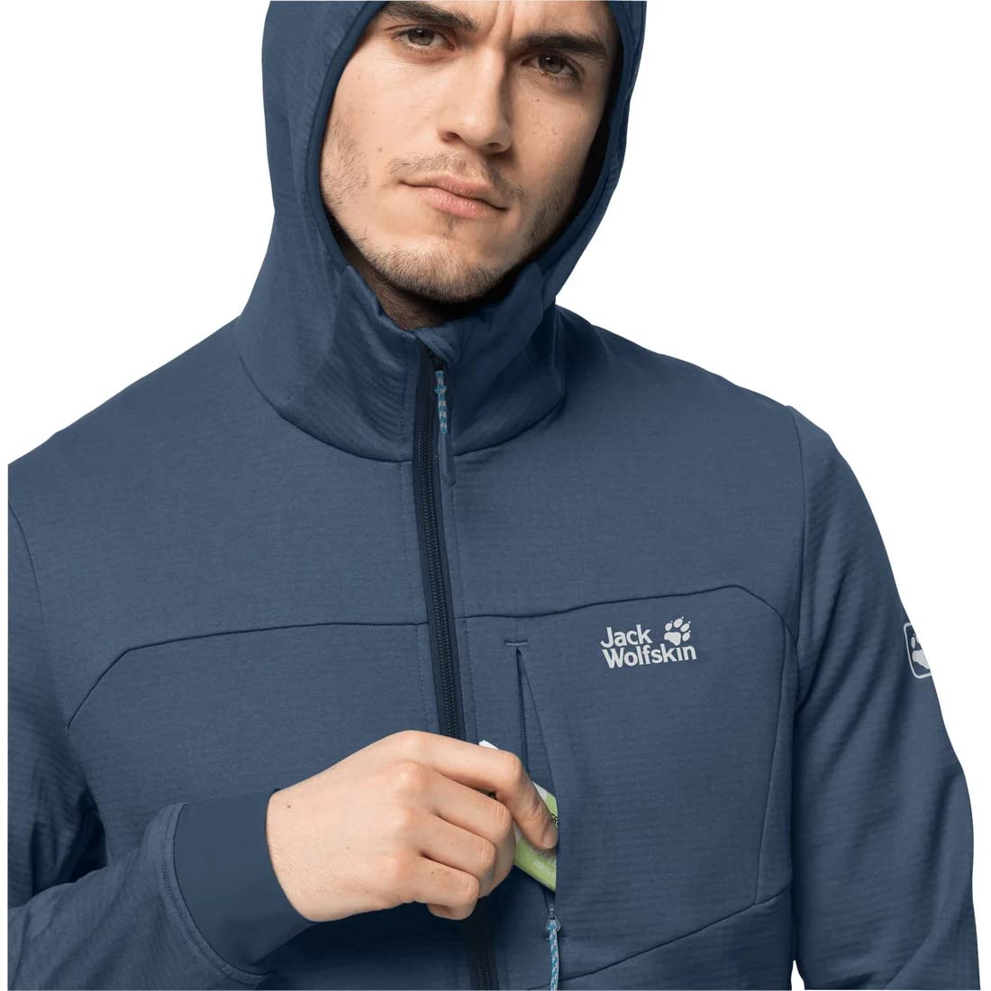 Jack Wolfskin Men's Hydro Grid Fleece Jacket for Outdoor Hiking