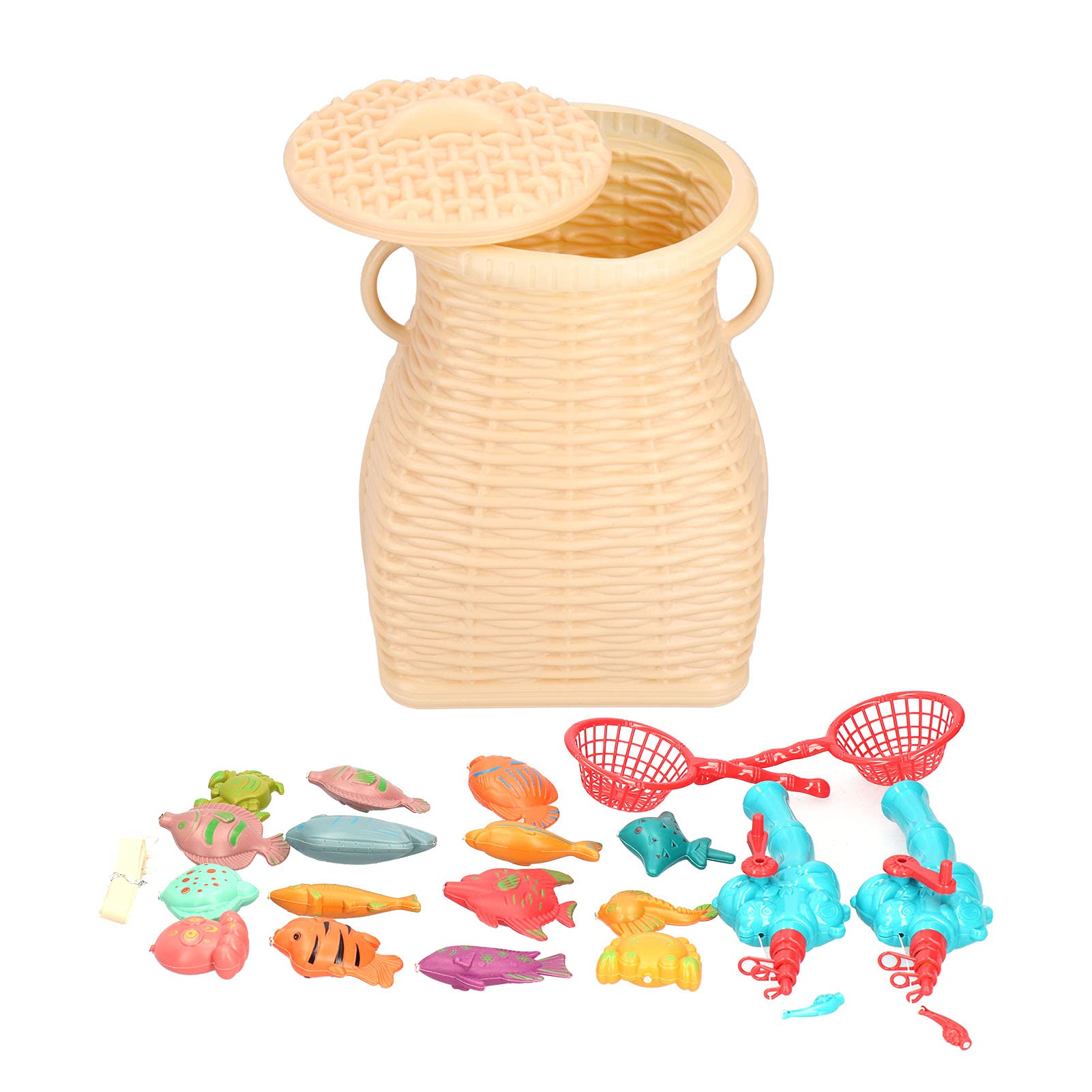 Fun and Safe Kids Fishing Toy Set - Cute Fishing Rod, Net & Basket for Children | Perfect Summer Outdoor Activity Gift for Boys & Girls