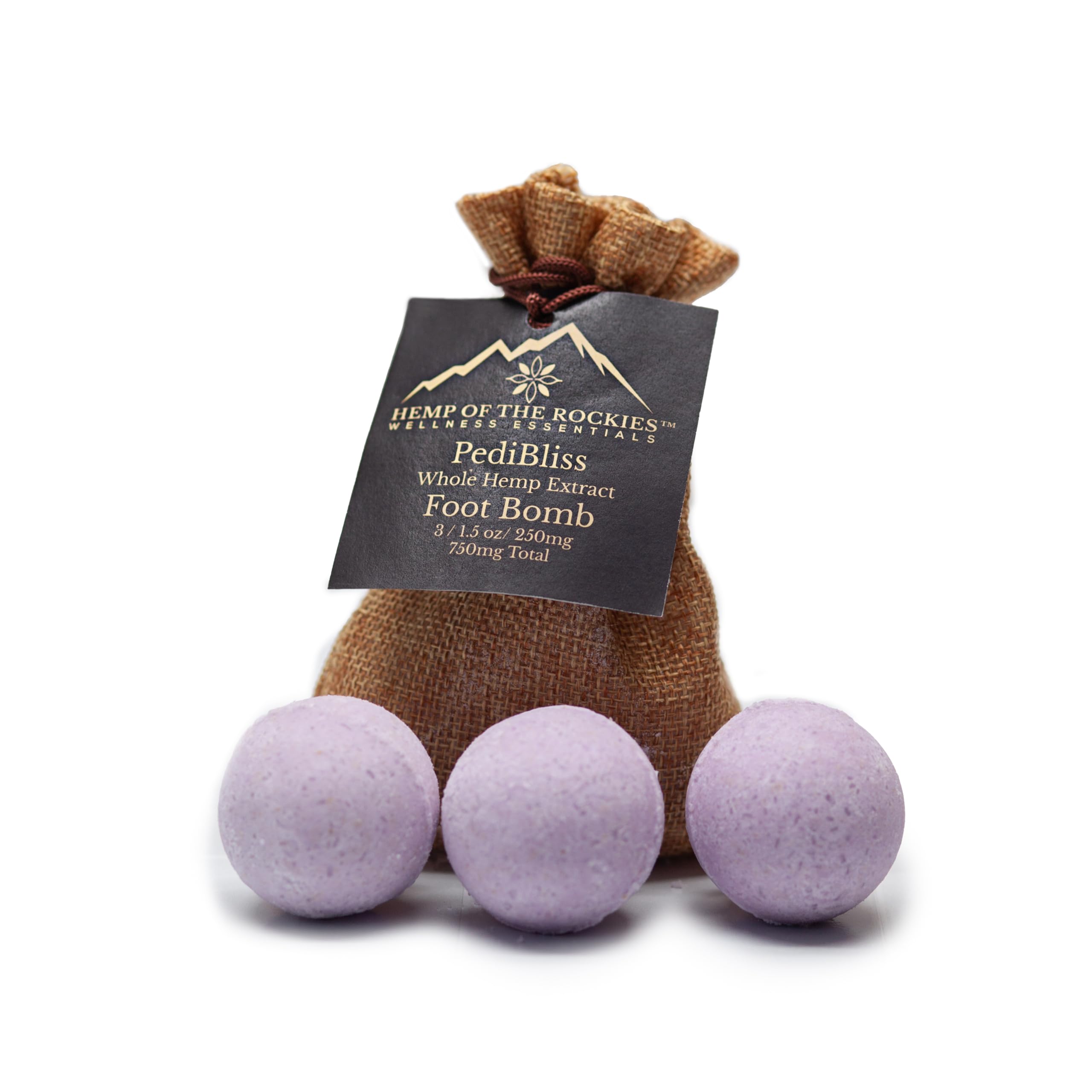 PediBliss Lavender Bath Bomb with Hemp Extract - Relaxing Foot Soak for Stress Relief & Self Care - Perfect for Spa Nights & Post-Workout Recovery