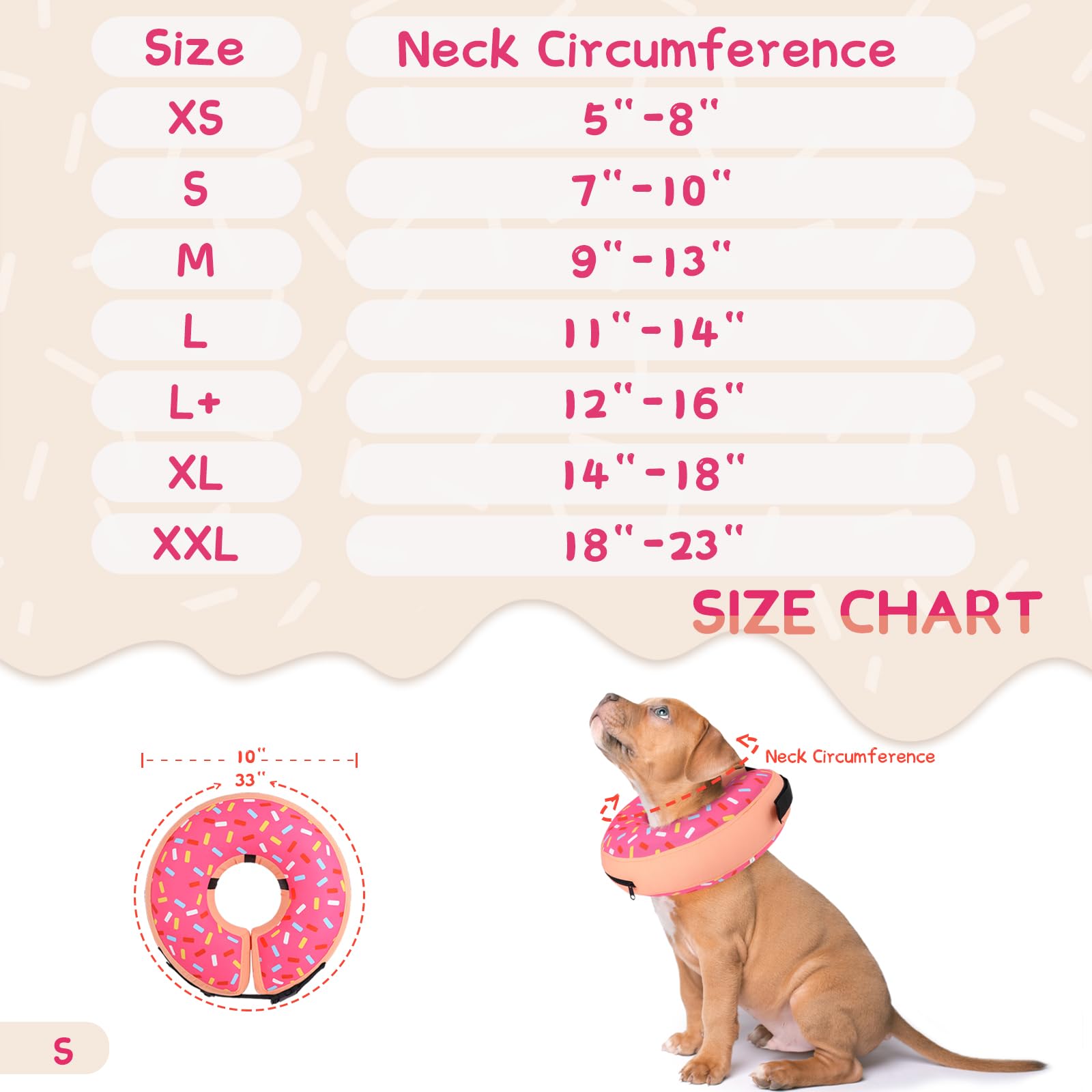 Inflatable Dog Cone Collar Alternative - Soft Recovery E-Collar for Small & Medium Dogs & Cats After Surgery | Post-Surgical Pet Neck Donut for Comfortable Healing | Perfect for Wound Protection & Stress-Free Recovery at Home