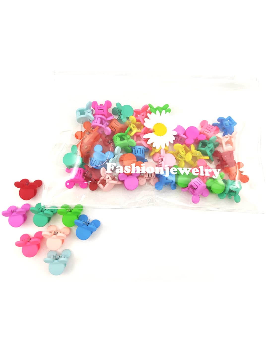 Melbees by Yellow Chimes 50-Piece Mini Hair Claw Clips Set for Girls & Kids - Colorful Small Hair Clips for Baby & Toddler - Perfect for School, Parties & Daily Hair Styling