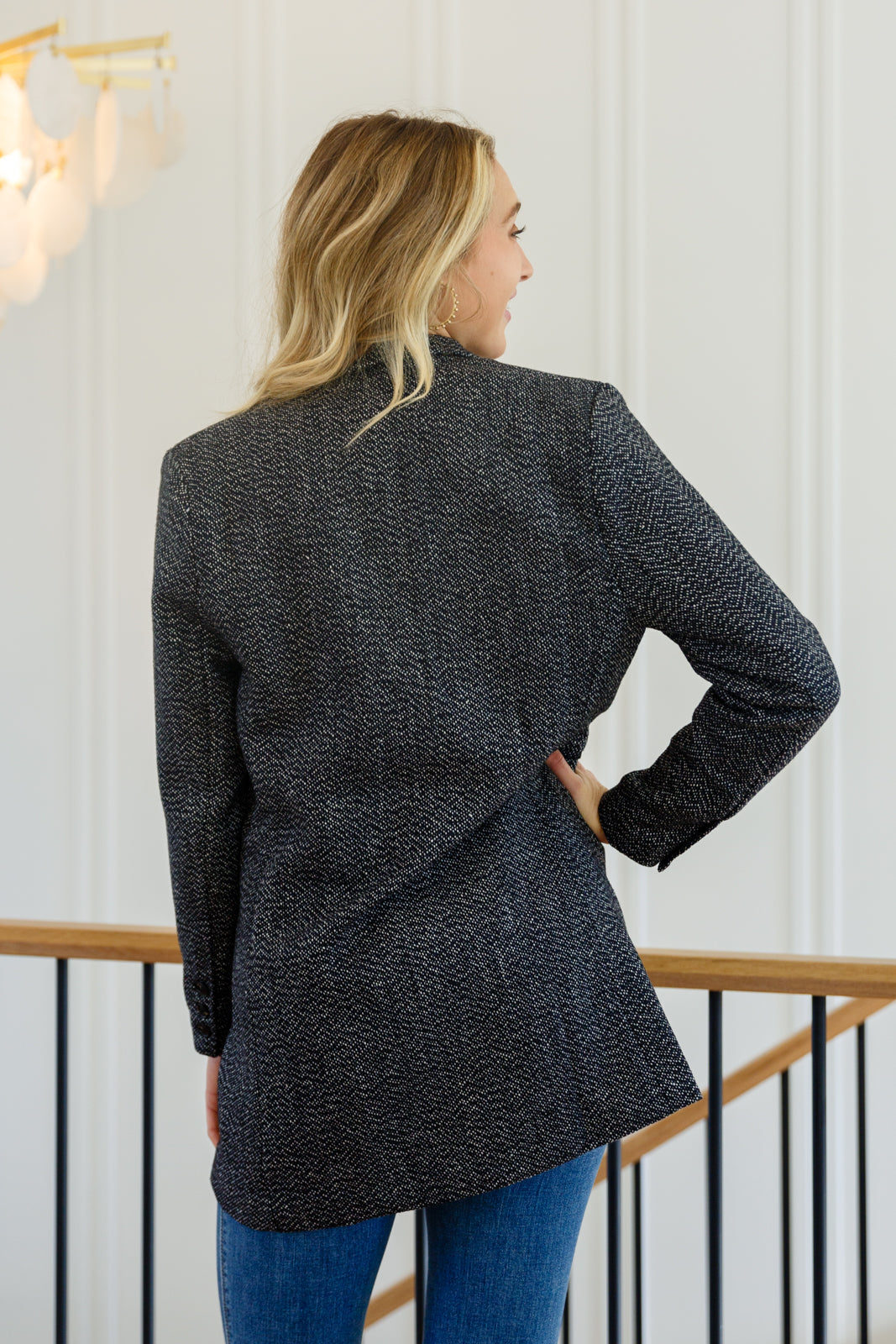 Stylish Black Button Down Blazer Jacket for Women | Office Wear & Business Casual Outfits | Perfect for Work, Meetings & Professional Events