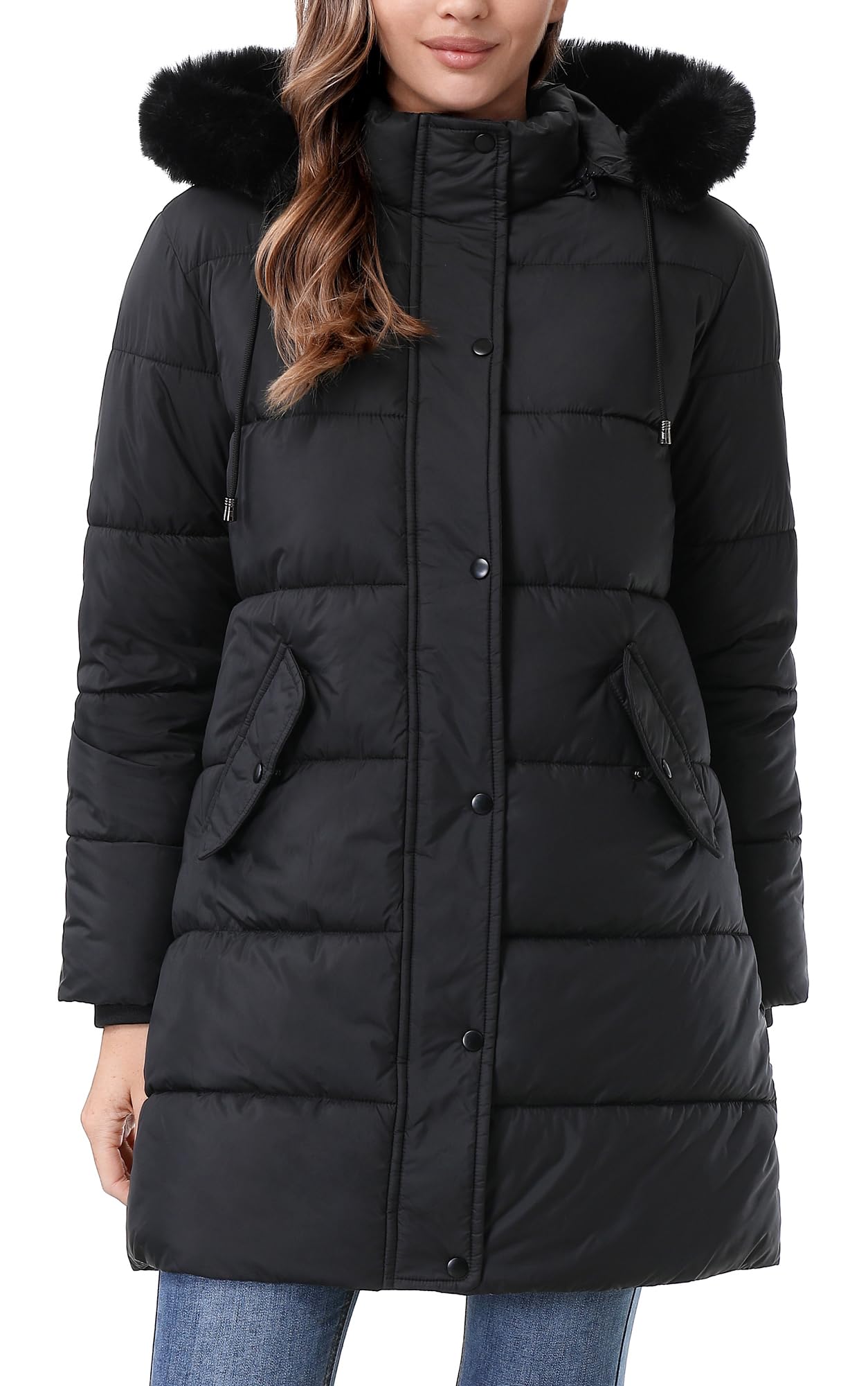 Women's Waterproof Winter Puffer Jacket - Thickened Long Down Coat for Cold Weather | Perfect for Snowboarding, Skiing & Outdoor Activities