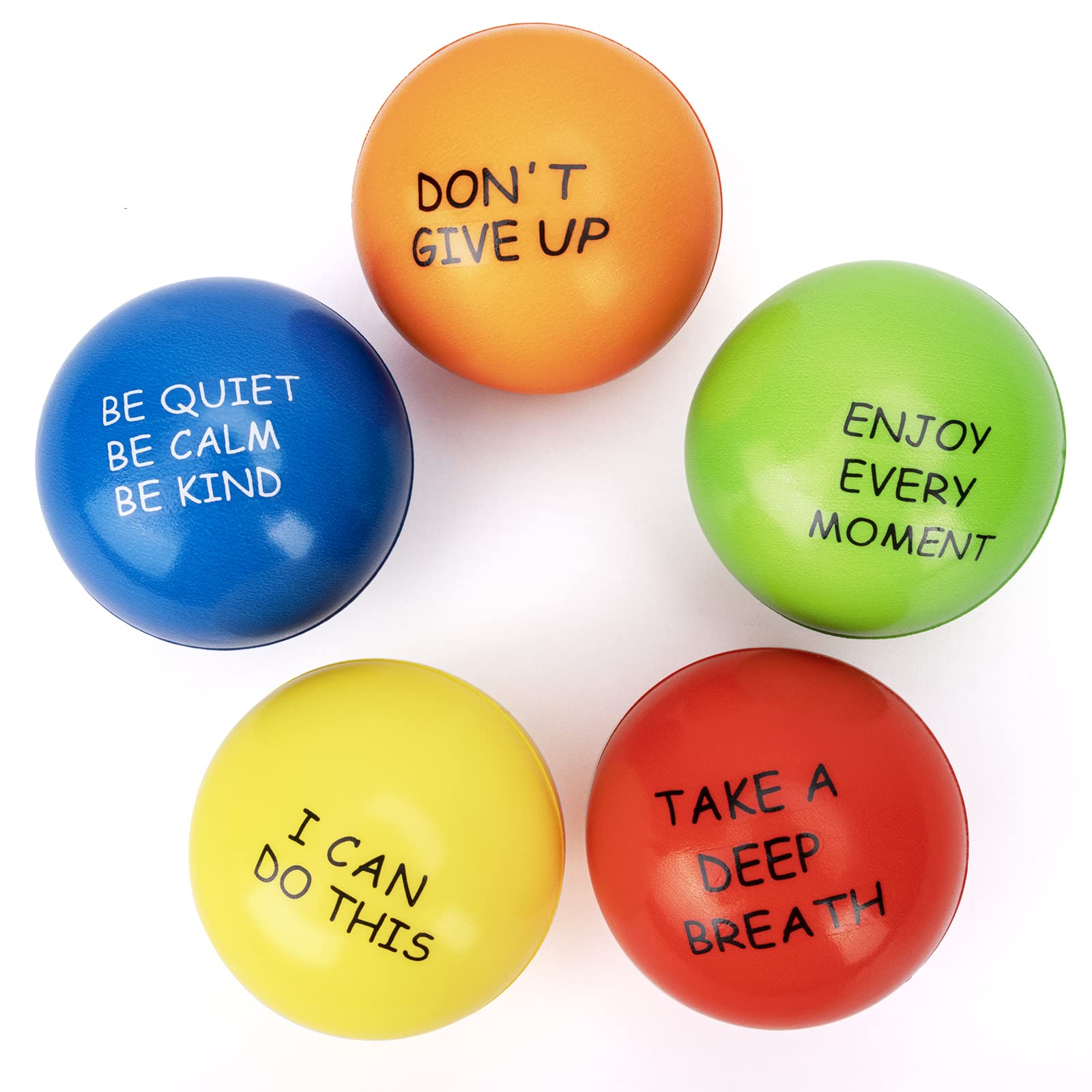 5-Pack Giant Squishy Stress Balls for Adults & Kids - Hand Exercise Fidget Toys for Anxiety Relief, Anger Management - Perfect for Office, School, and Home Stress Relief
