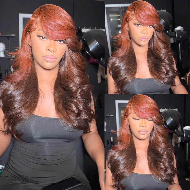 Ombre Auburn Brown Body Wave