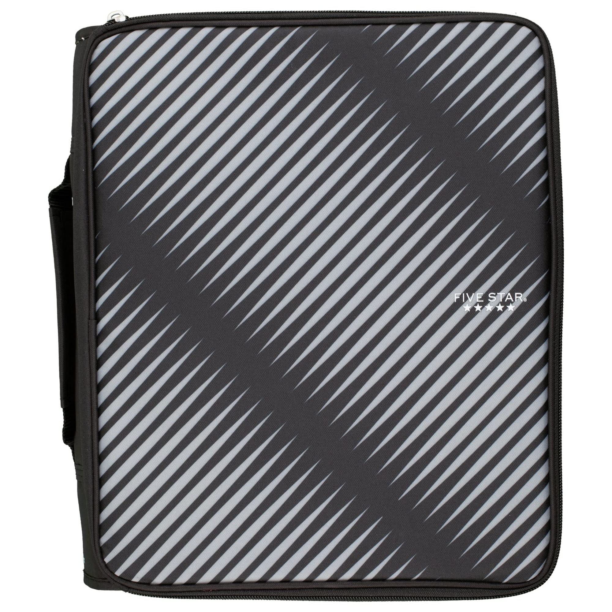 Premium 2 Inch 3-Ring Binder with Zipper Closure - 6 Pocket Expanding File Organizer, Holds 380 Sheets - Black School & Office Supplies for Students & Professionals (72536) - Perfect for Class Notes, Work Documents & Project Organization