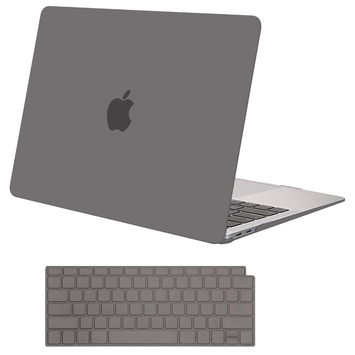 MOSISO Hard Shell Case for MacBook Air 13 inch (2022/2021/2020/2019/2018 Release A2337 M1 A2179 A1932) - Protective Cover with Keyboard Protector - Light Gray | Perfect for Work, Travel & School Use