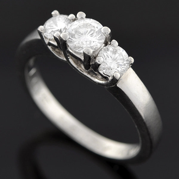 Platinum 3 Stone Diamond Engagement Ring 0.73ctw - Elegant Wedding Proposal Ring for Her, Perfect for Anniversaries & Special Occasions