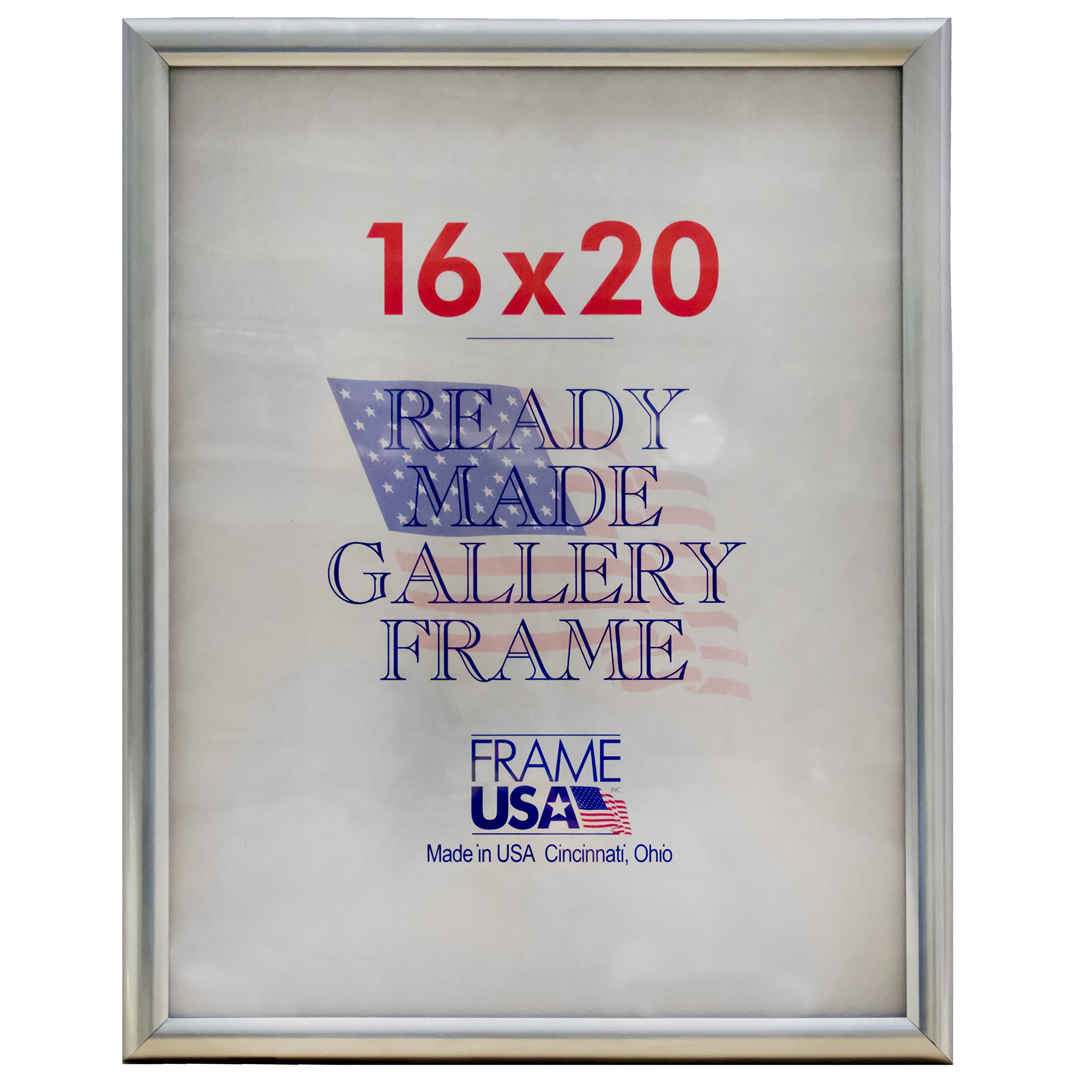 16x20 Deluxe Polystyrene Plastic Poster Frame (Silver) - Made in USA | Lightweight & Shatter-Resistant for Home, Office & Classroom Decor