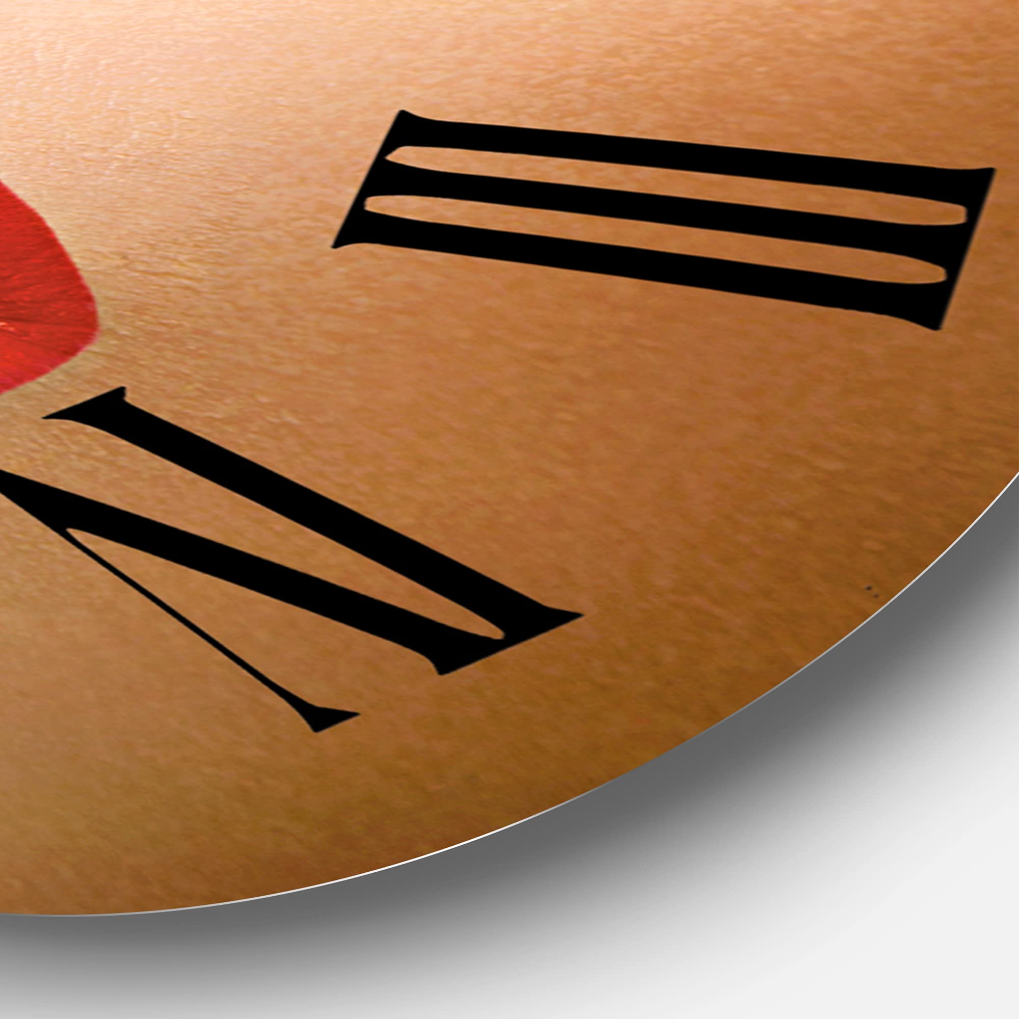 DesignQ Modern Wall Clock - Stylish 'Sexy Lips Makeup Kiss' Large Wall Art for Kitchen, Living Room & Bedroom Decor | Perfect for Home, Office & Gift Giving